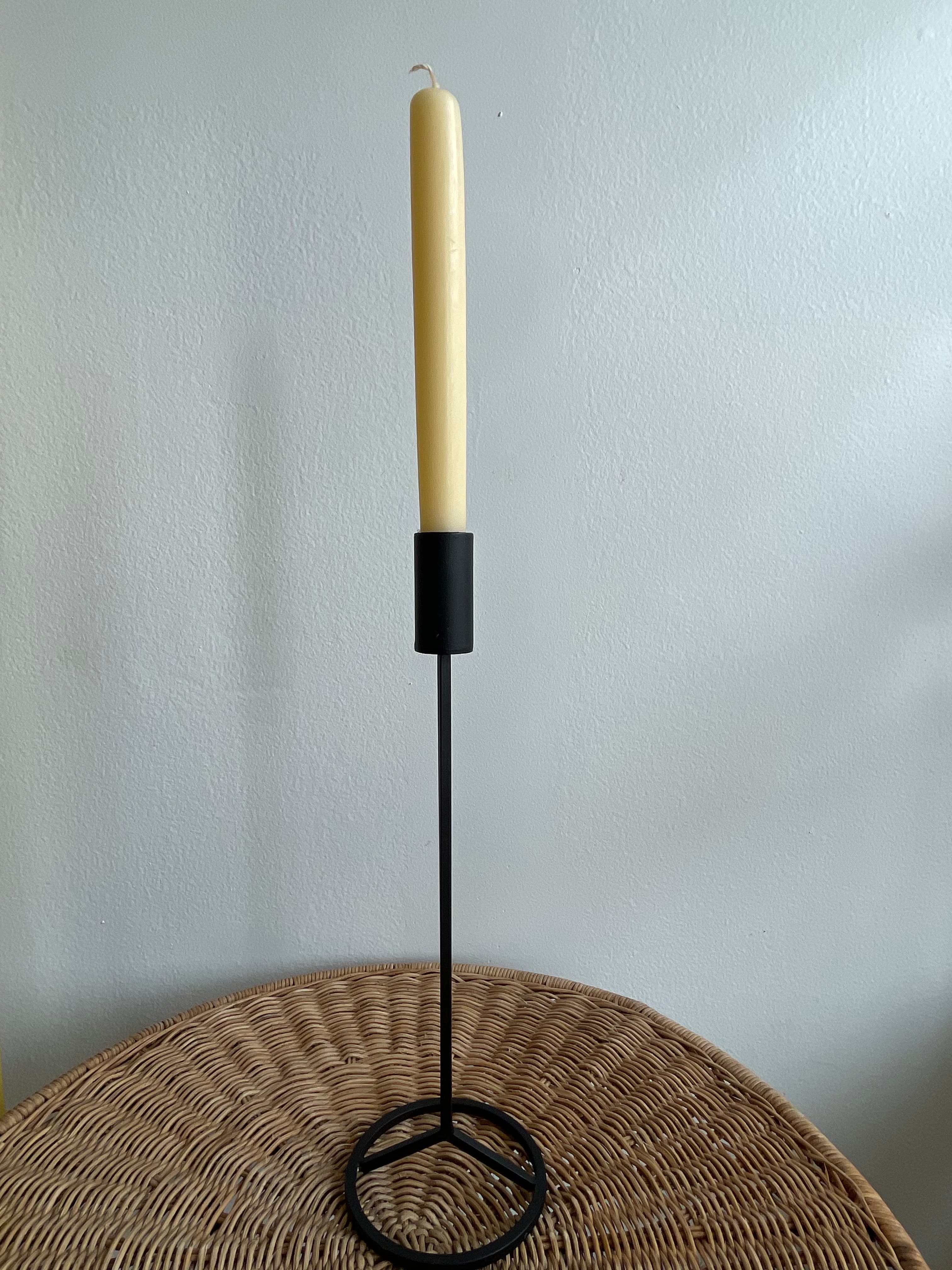 Danish Iron Vintage Candlestick Holder