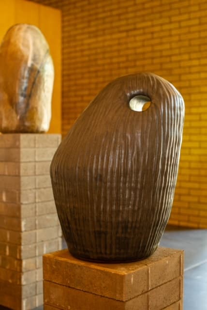 Aysmmetrical Perforated Sculpture by Ren Ceramics