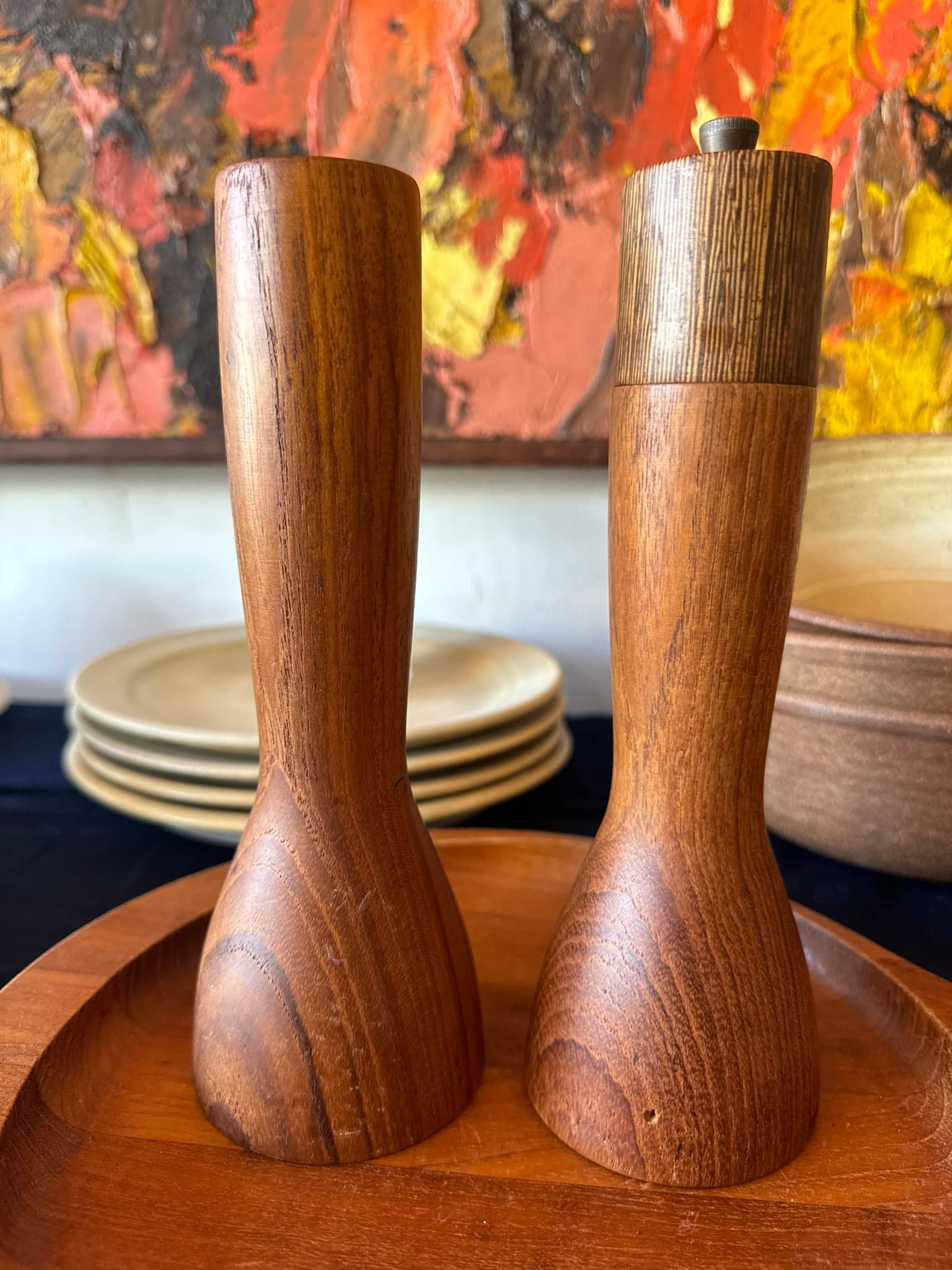 Wooden MCM Salt & Pepper