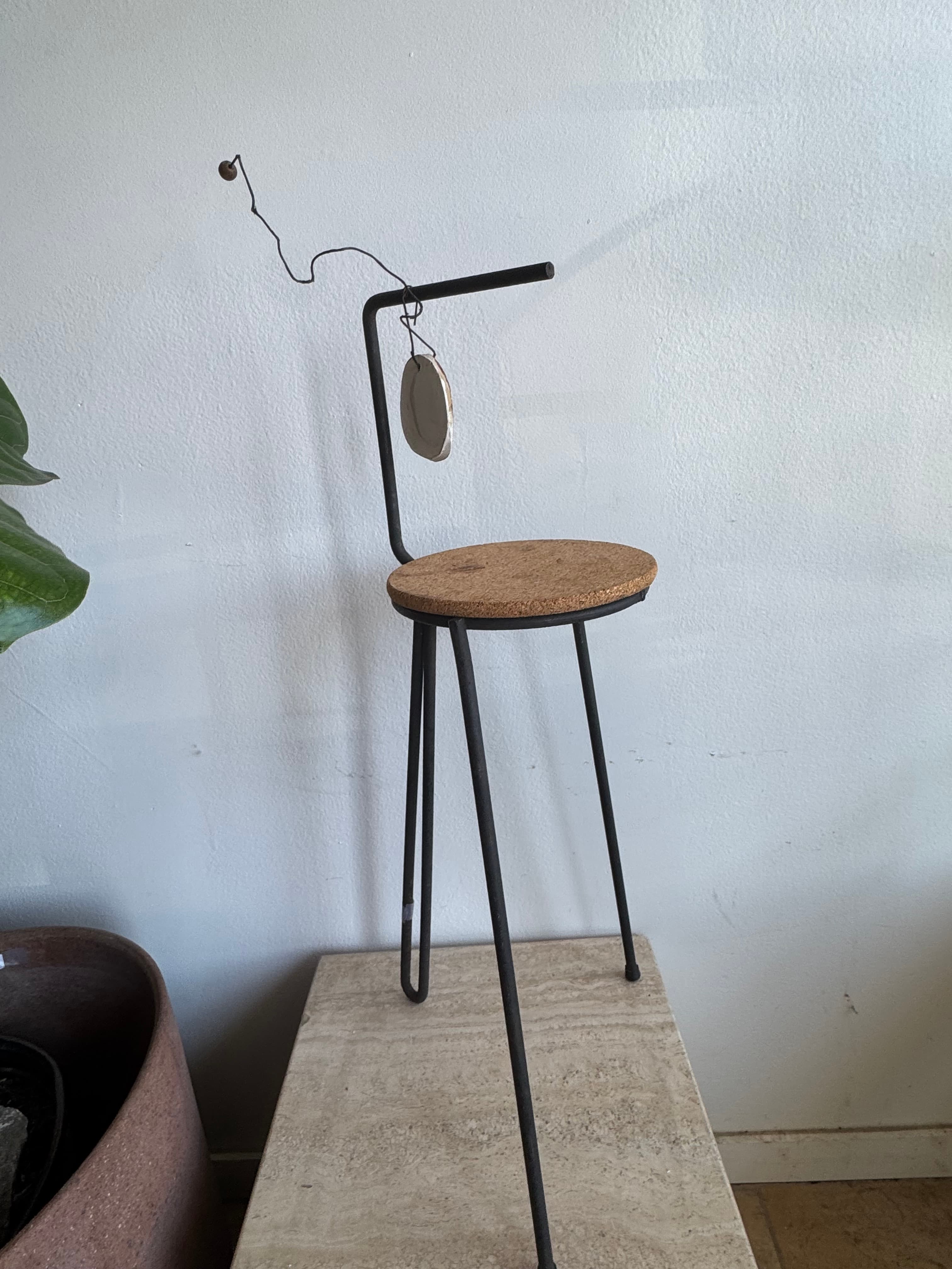 Ben Siebel Iron Pedestal/ Side Table