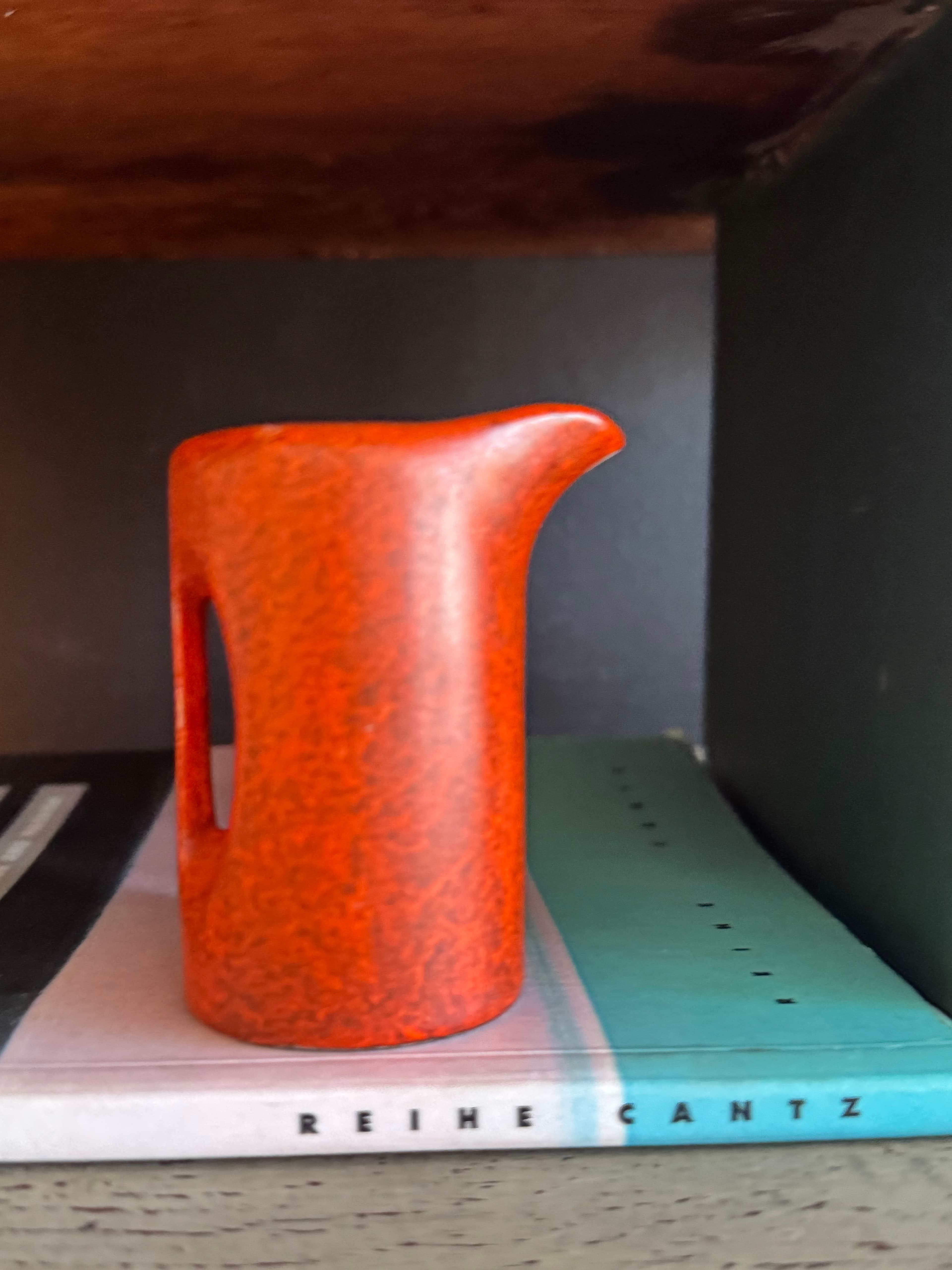 MCM Orange Ceramic Mini Pitcher