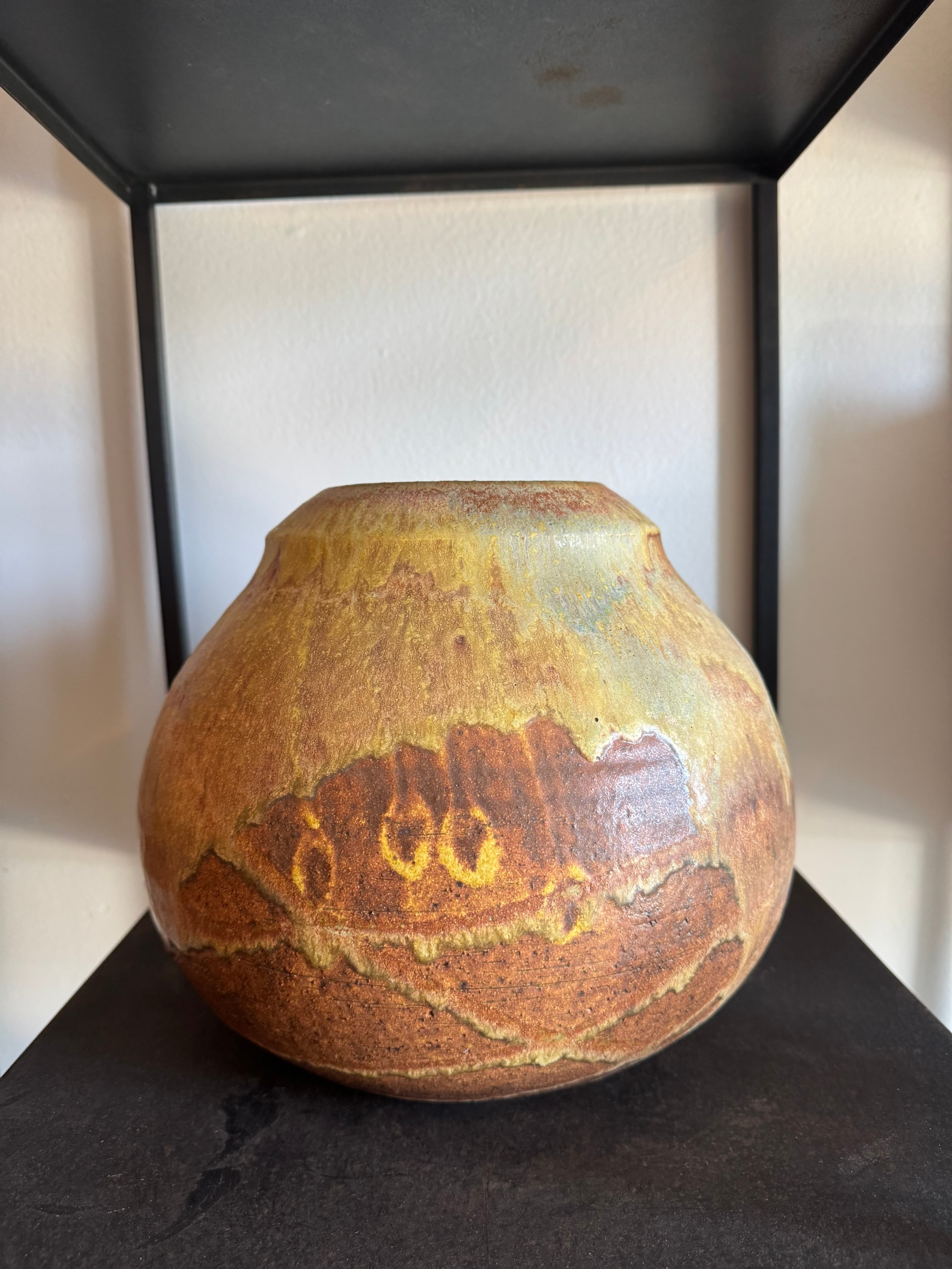 Mustard/ Brown Shoshi Large Vase