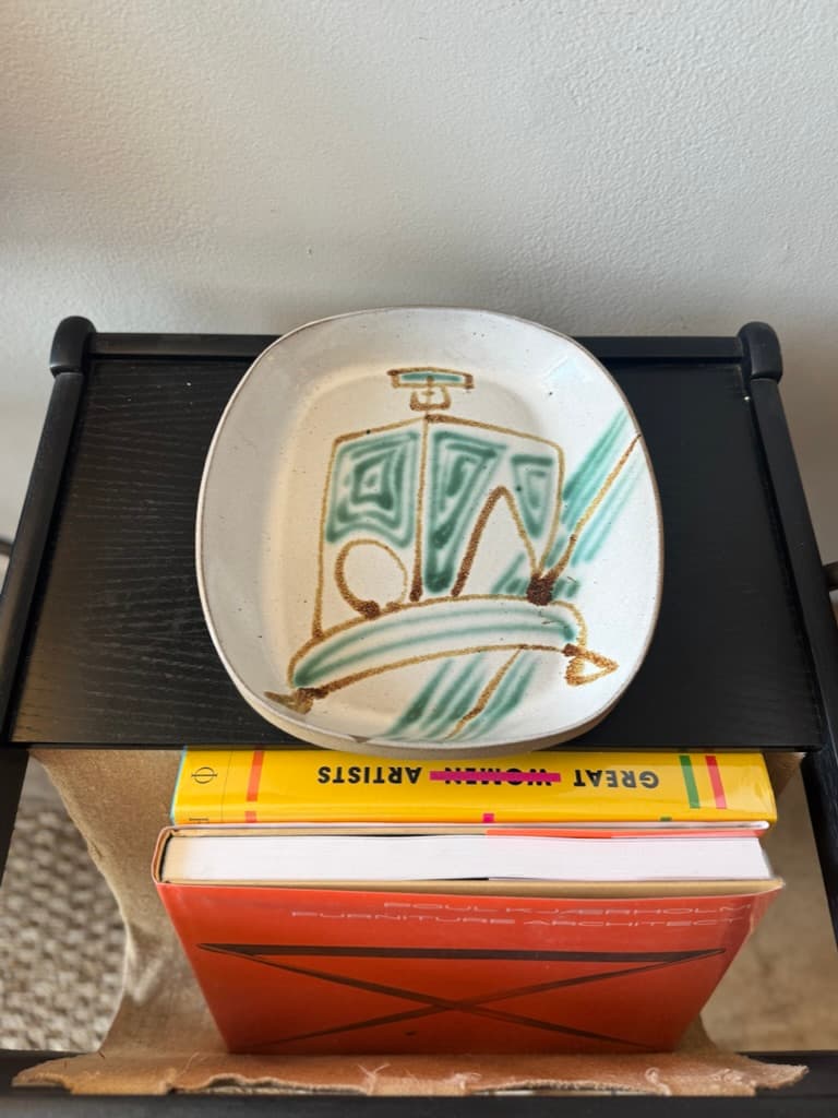 Vintage Ceramic 'Figure" Plate