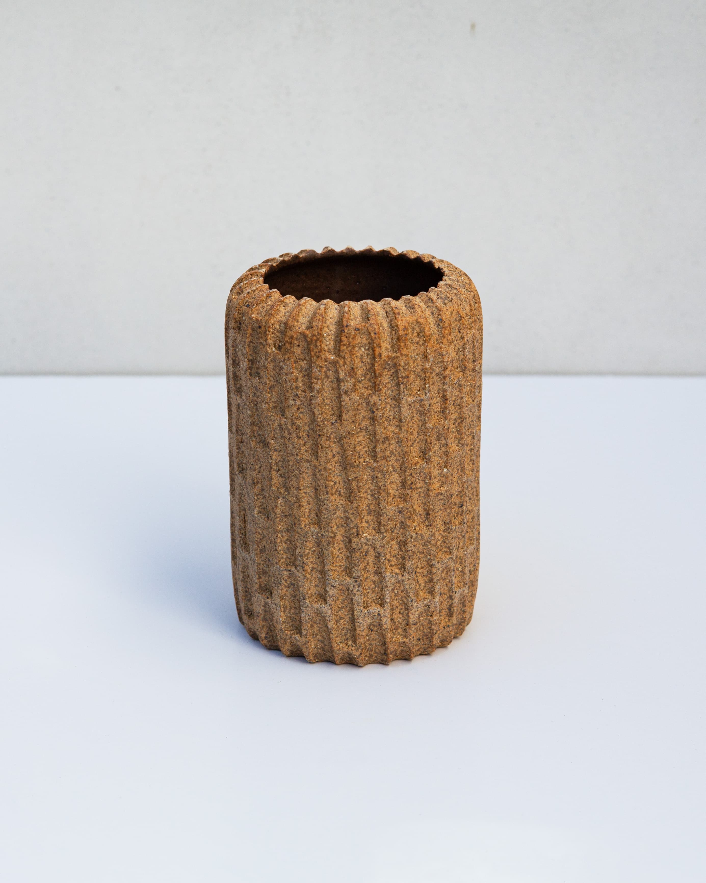 Mustard Sculpo Vase