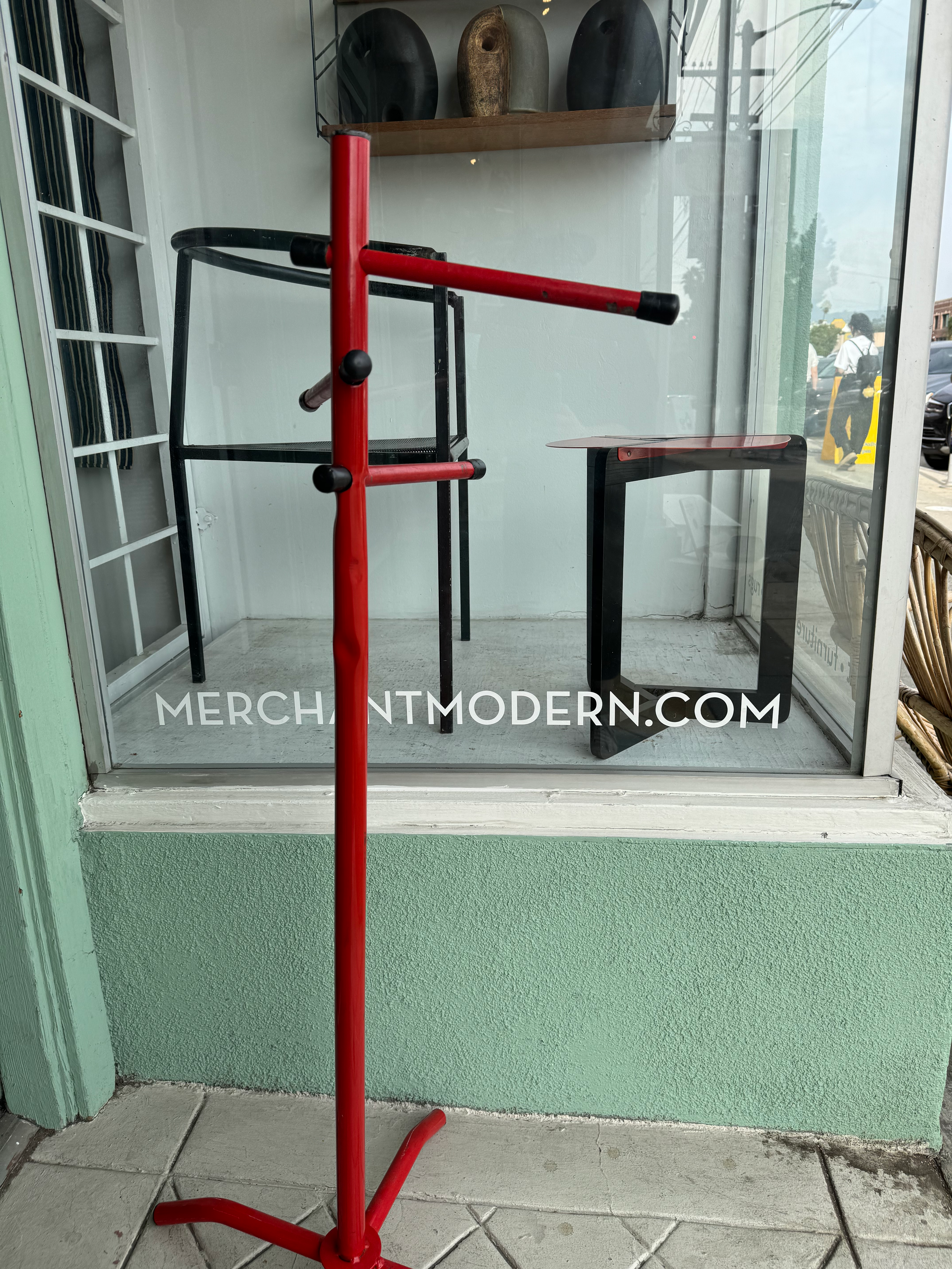 1960’s Italian postmodern red coat rack