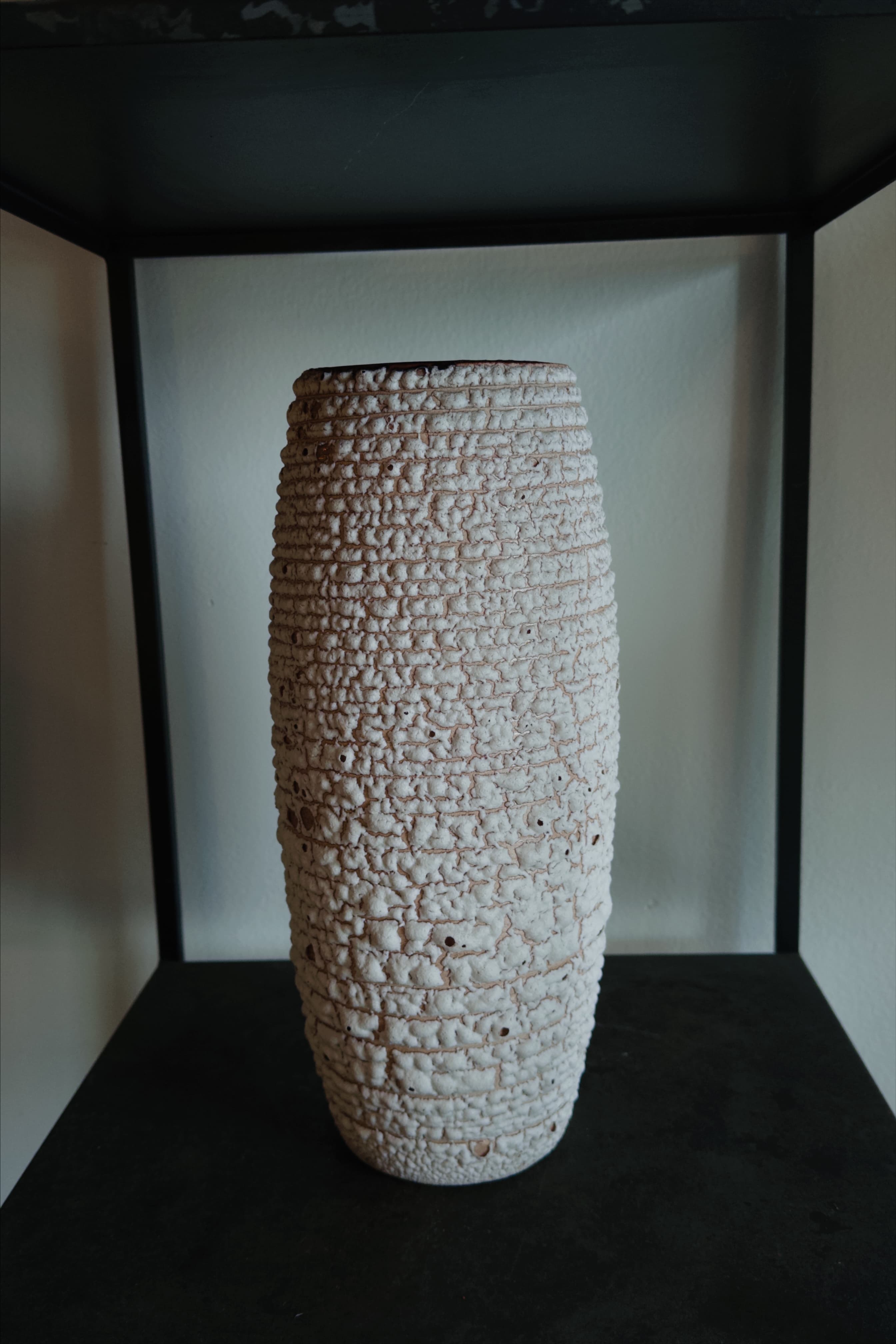 Large Vintage Ceramic Crackle Vase