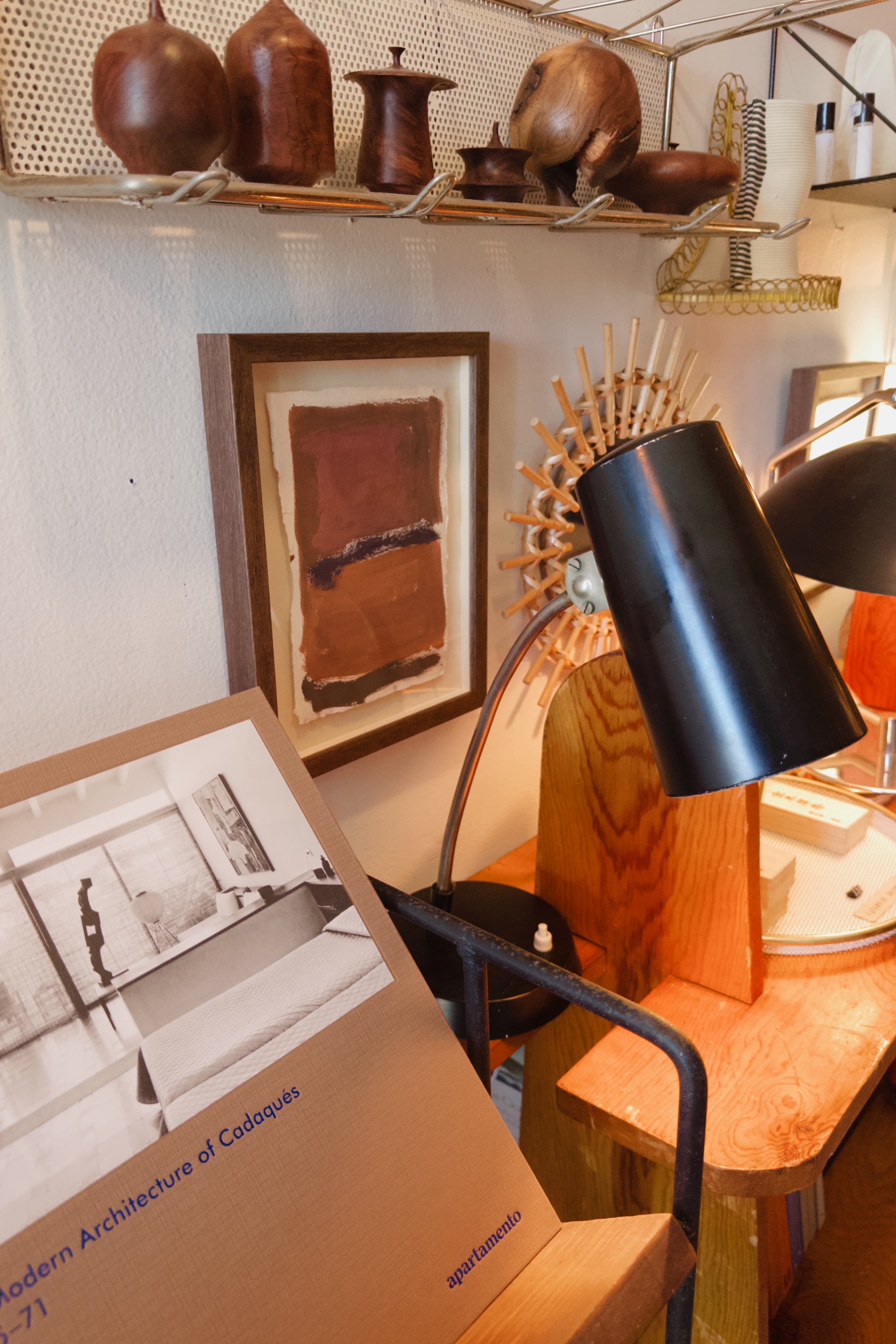1960's Black Industrial Desk Lamp
