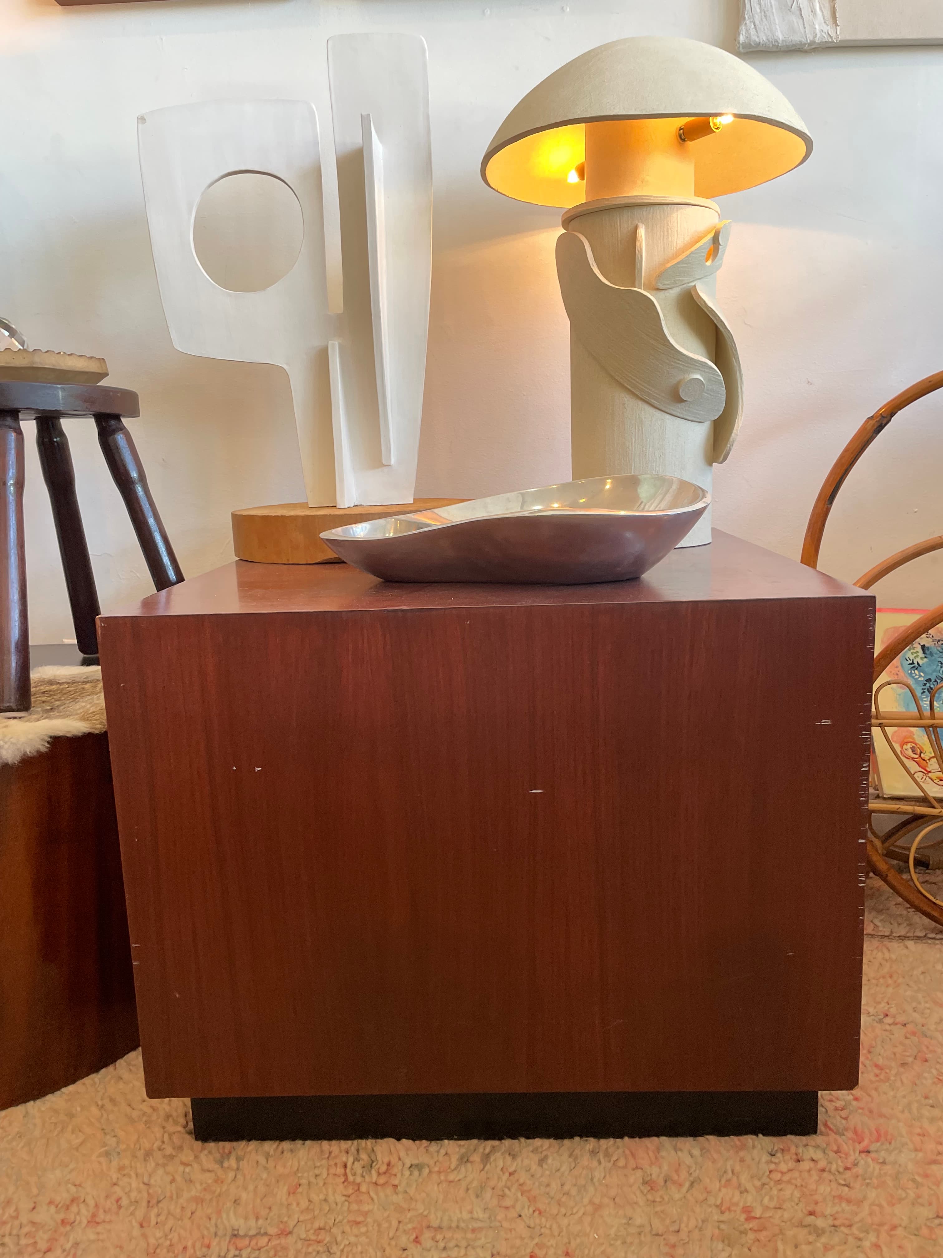 Mid Century Modern Large Cube Pedestal 19"h x 24"w x 24"d
