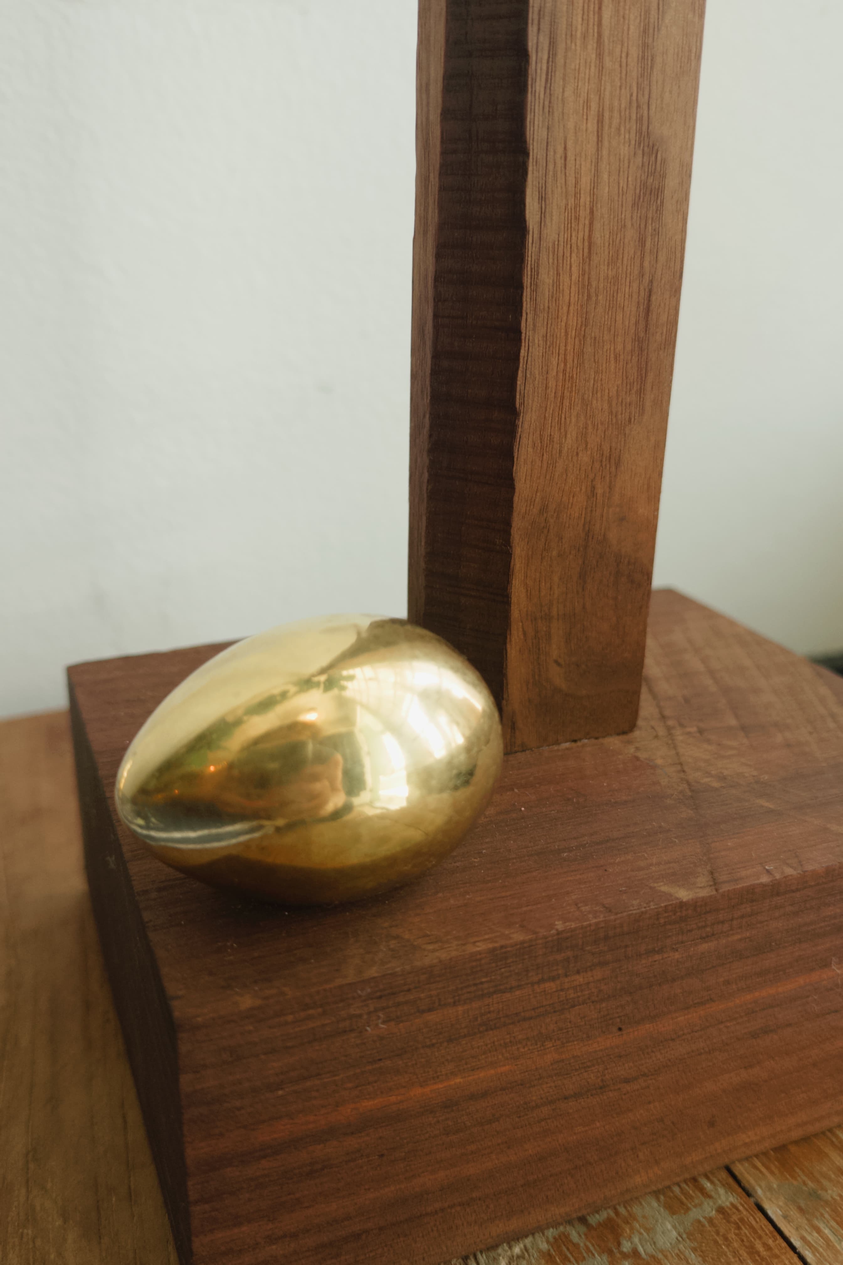 MCM Bronze Egg Paperweight