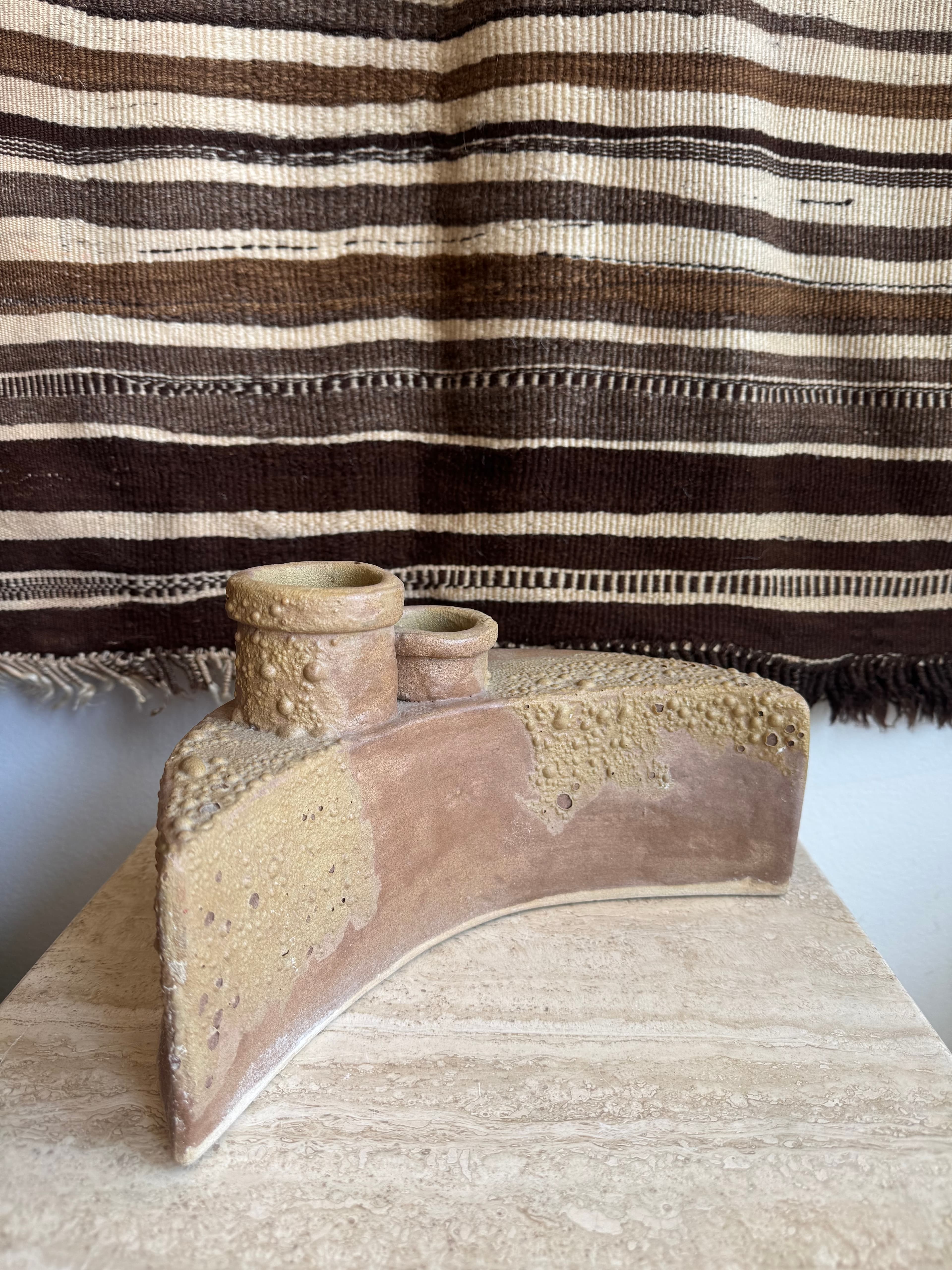 1960's Angular Ikabana Vase