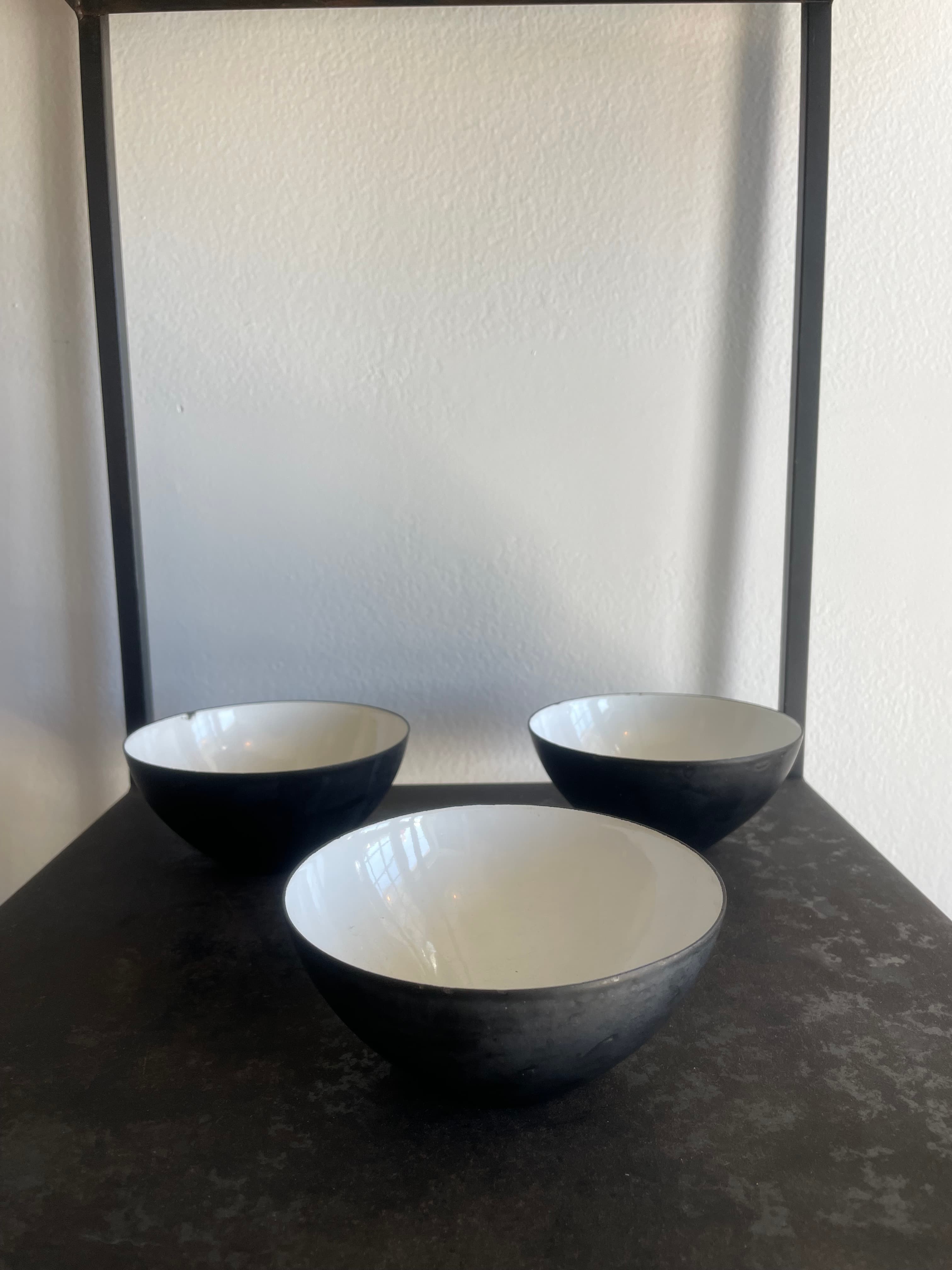 White Krenit Bowl by Herbert Krenchel