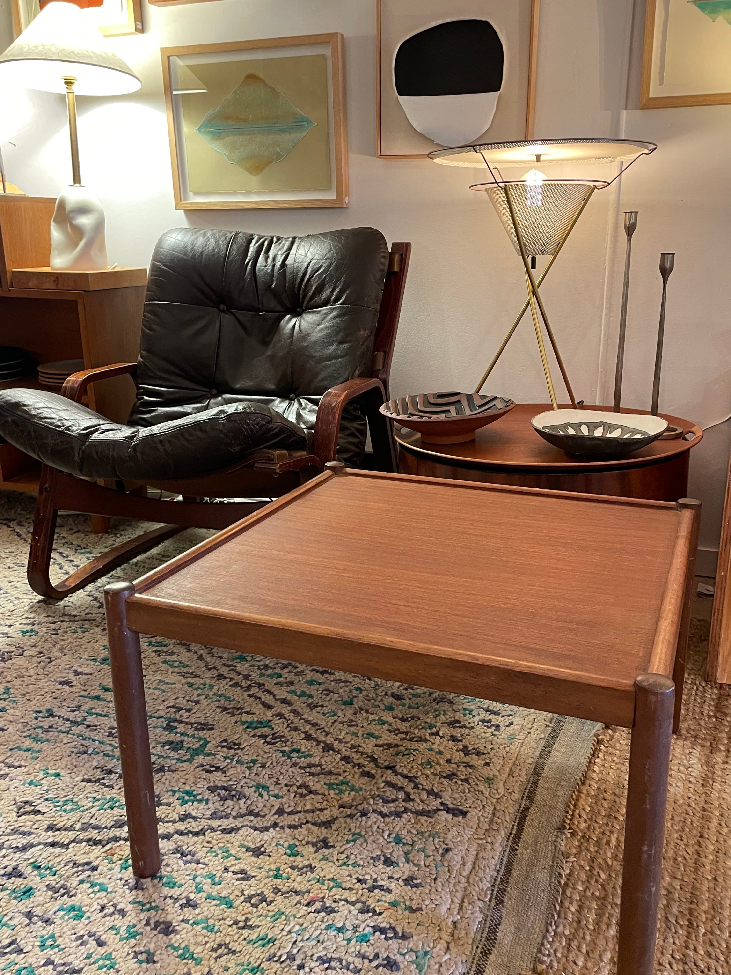 MCM Wooden Square Side Table