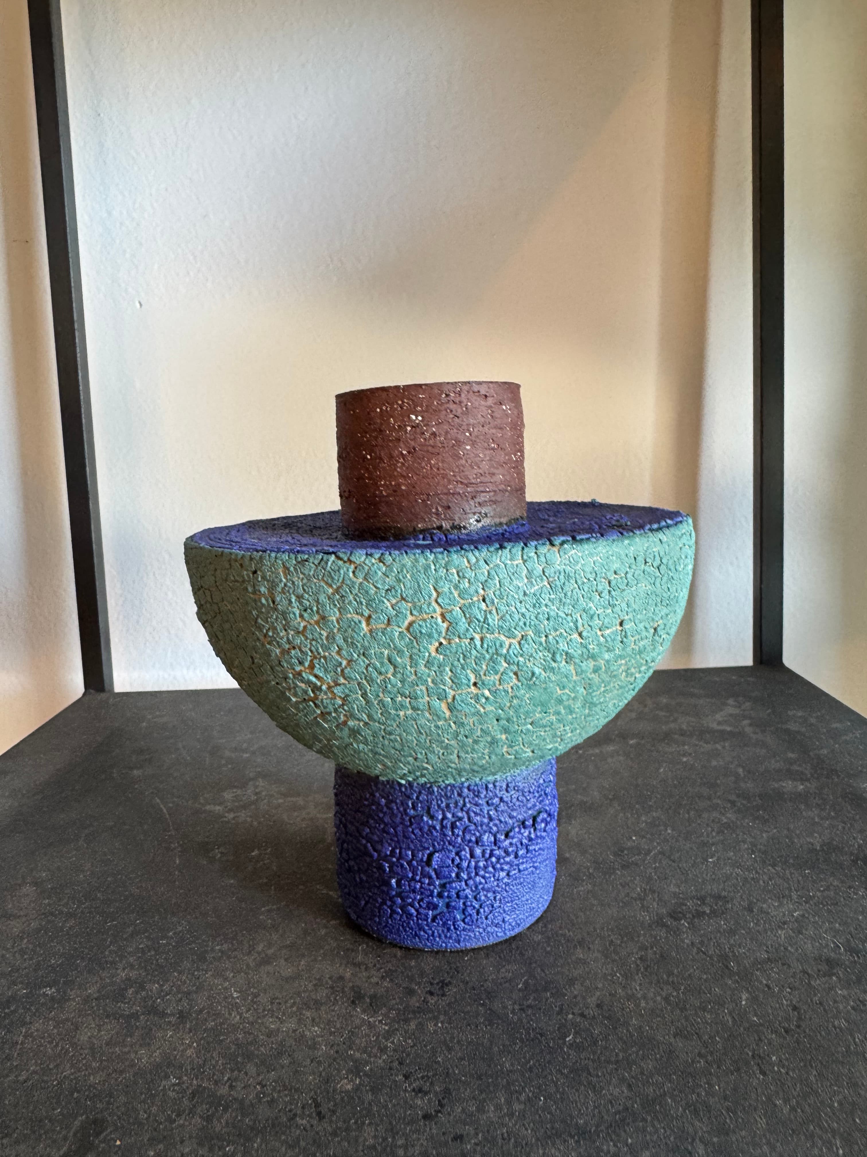 Small Blue/ Green Double Vase