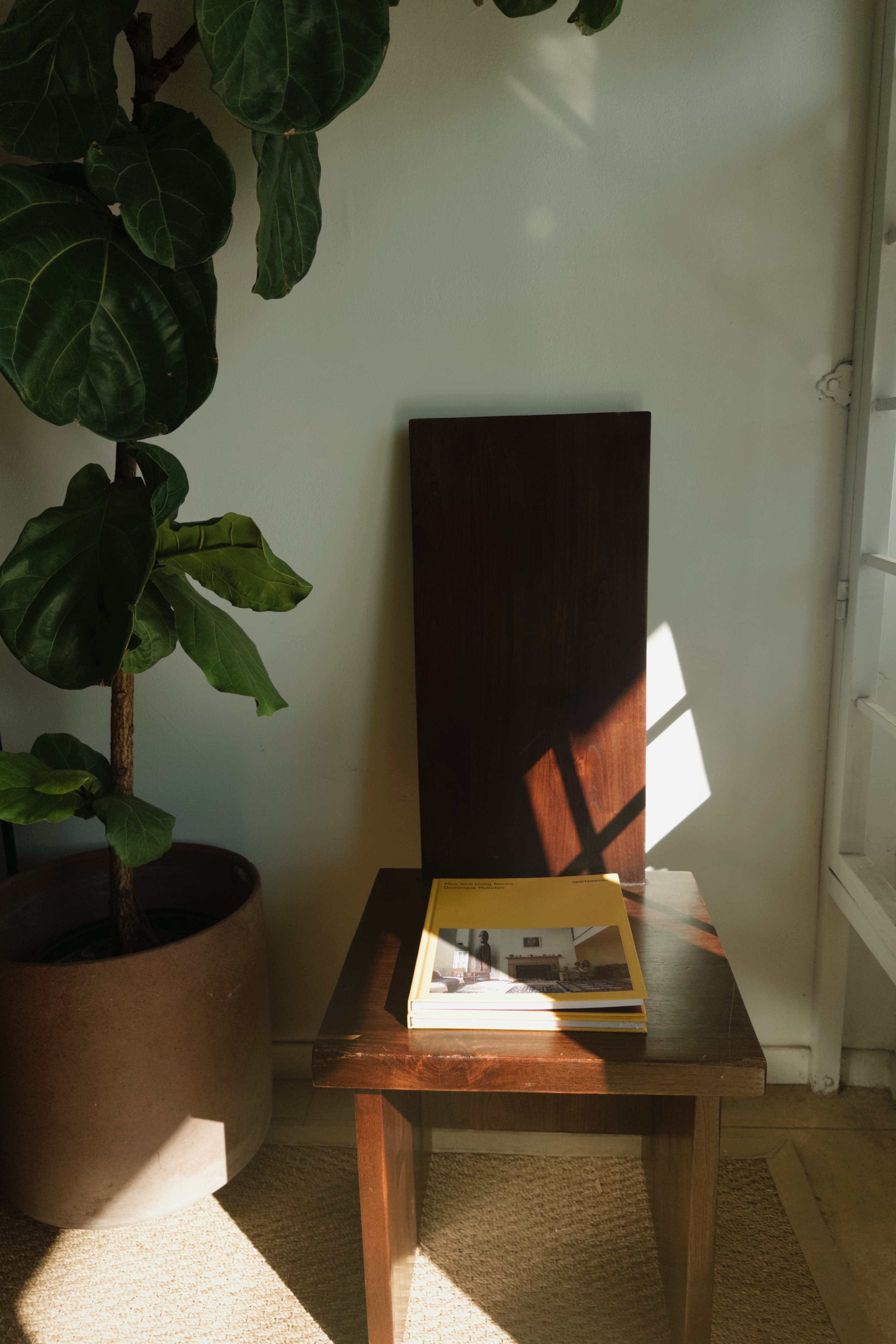 Vintage Brutalist Wooden Accent Chair