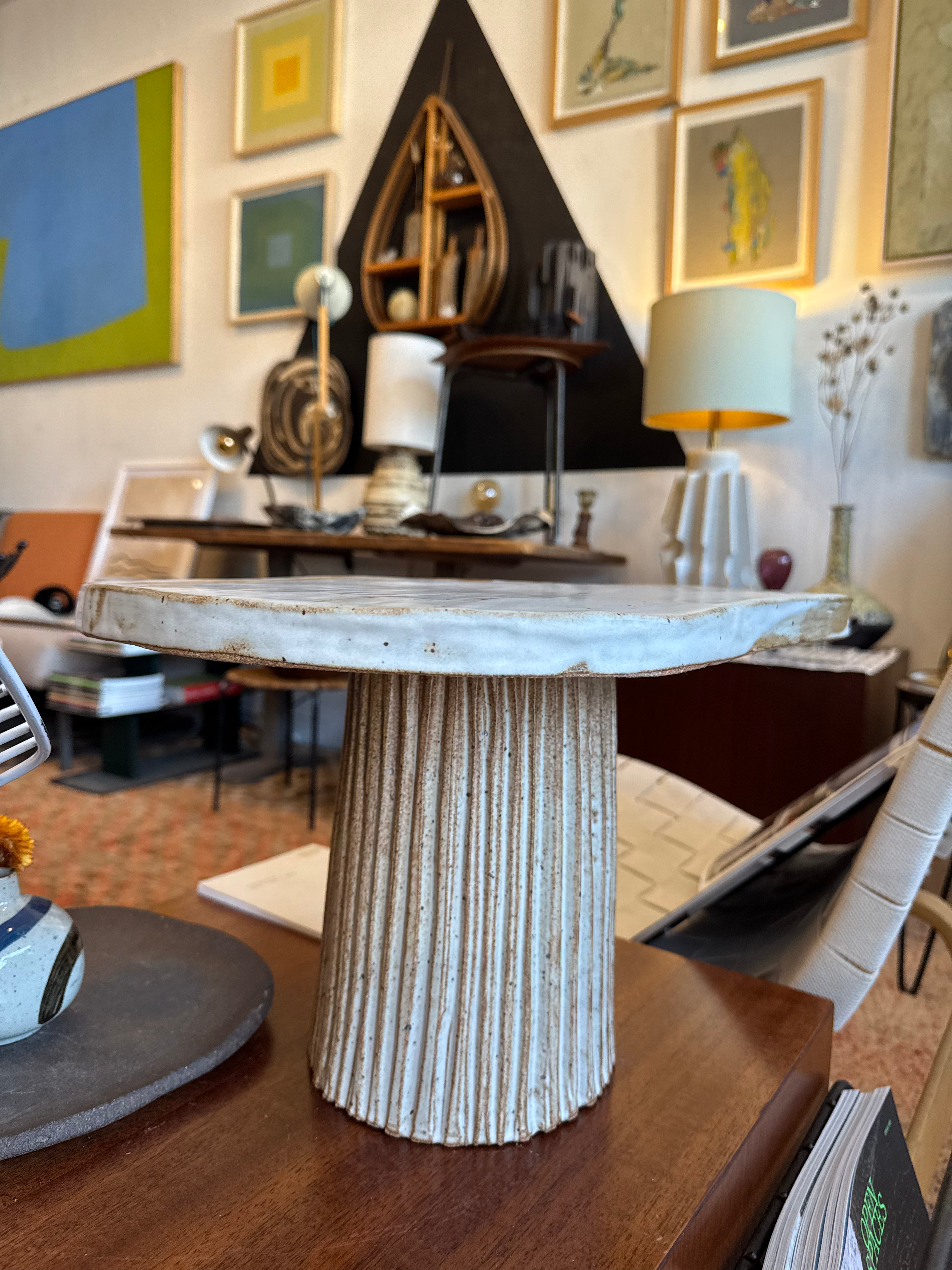 Ceramic Pedestal/ Small Table by Sophie Maarek