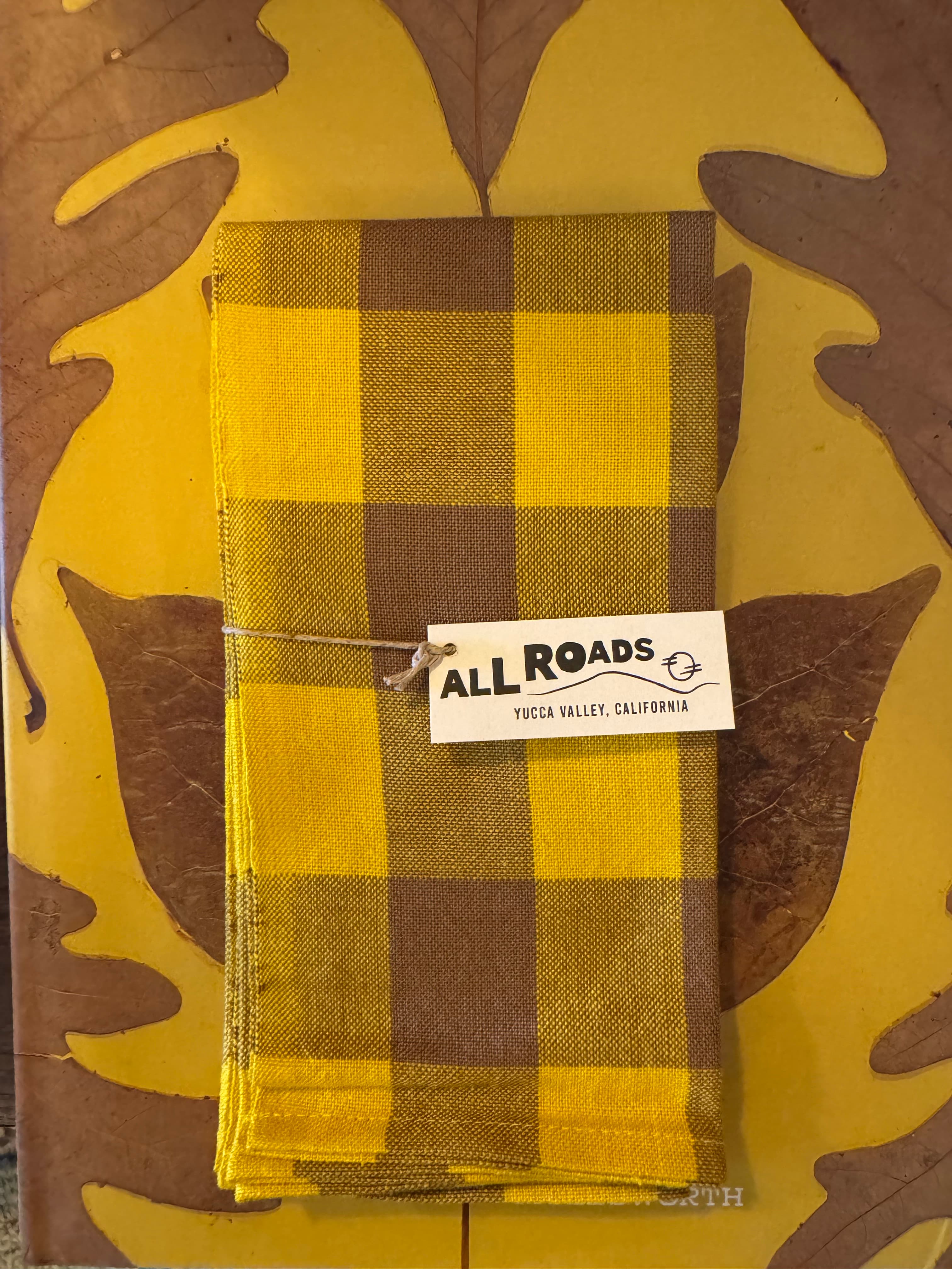 Big Gingham Napkin Pair - Citrine