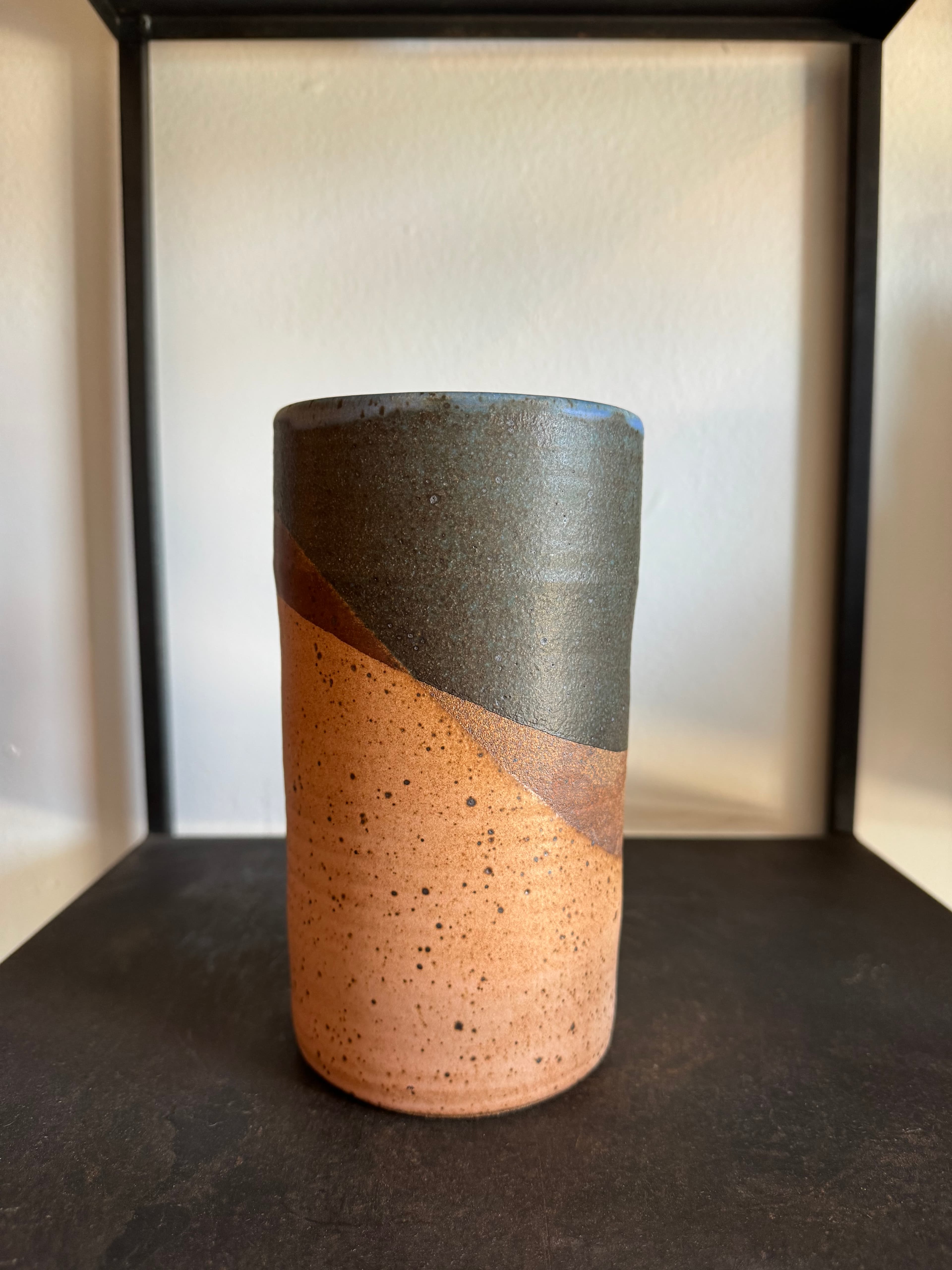 Dusty Pink/ Sea Blue Cylinder Vessel