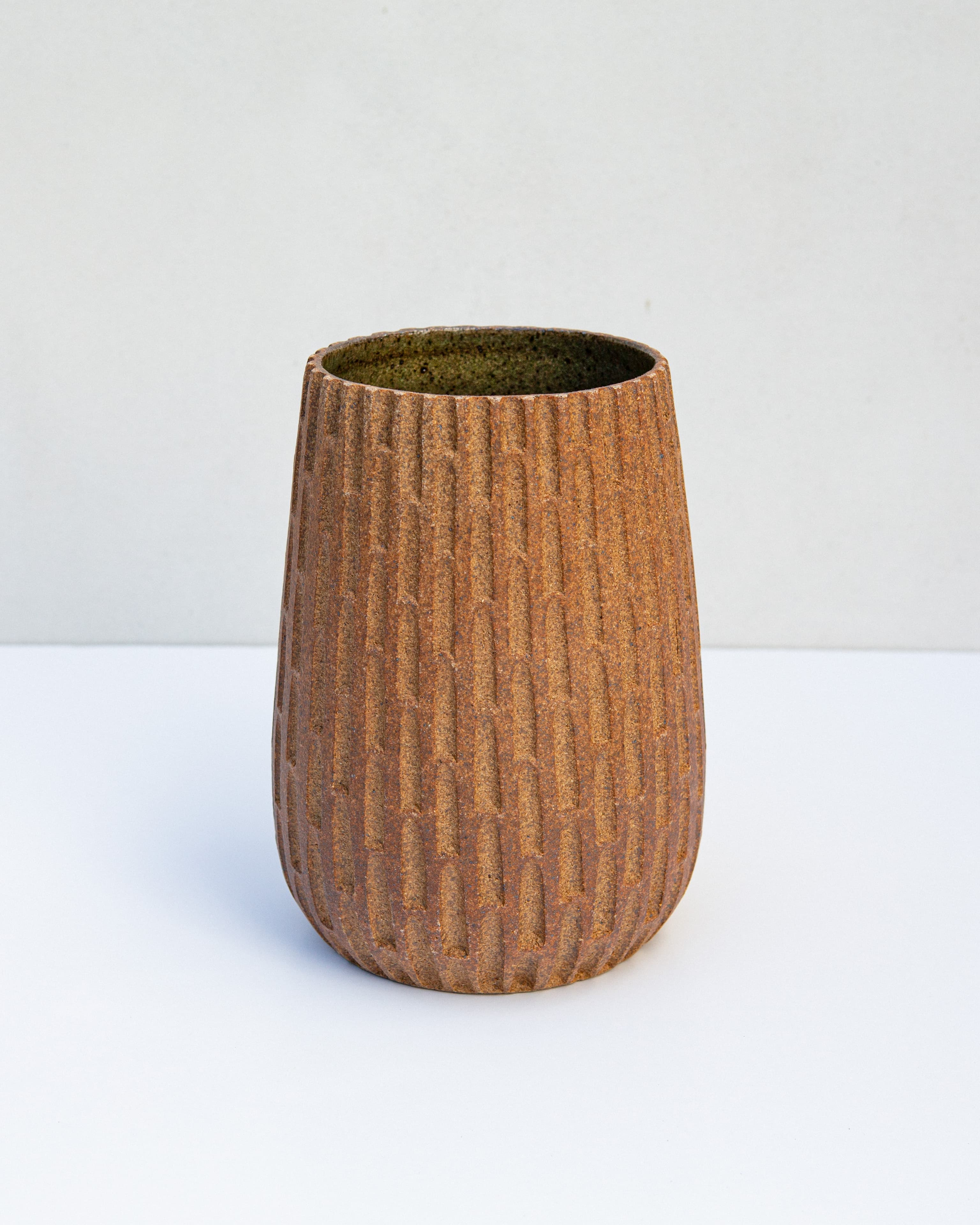 Brown Sculpo Vase