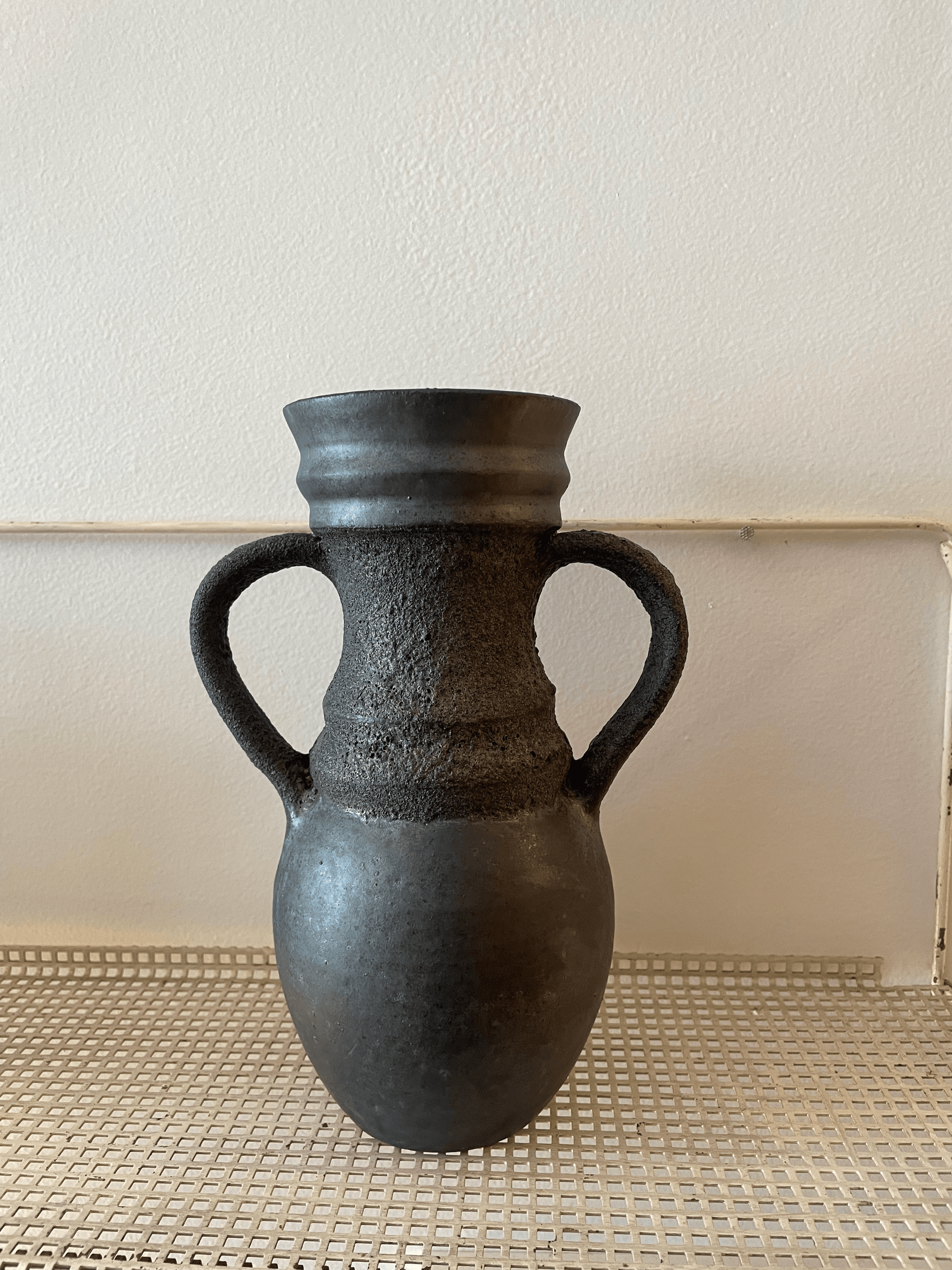 Black Volcanic Vase