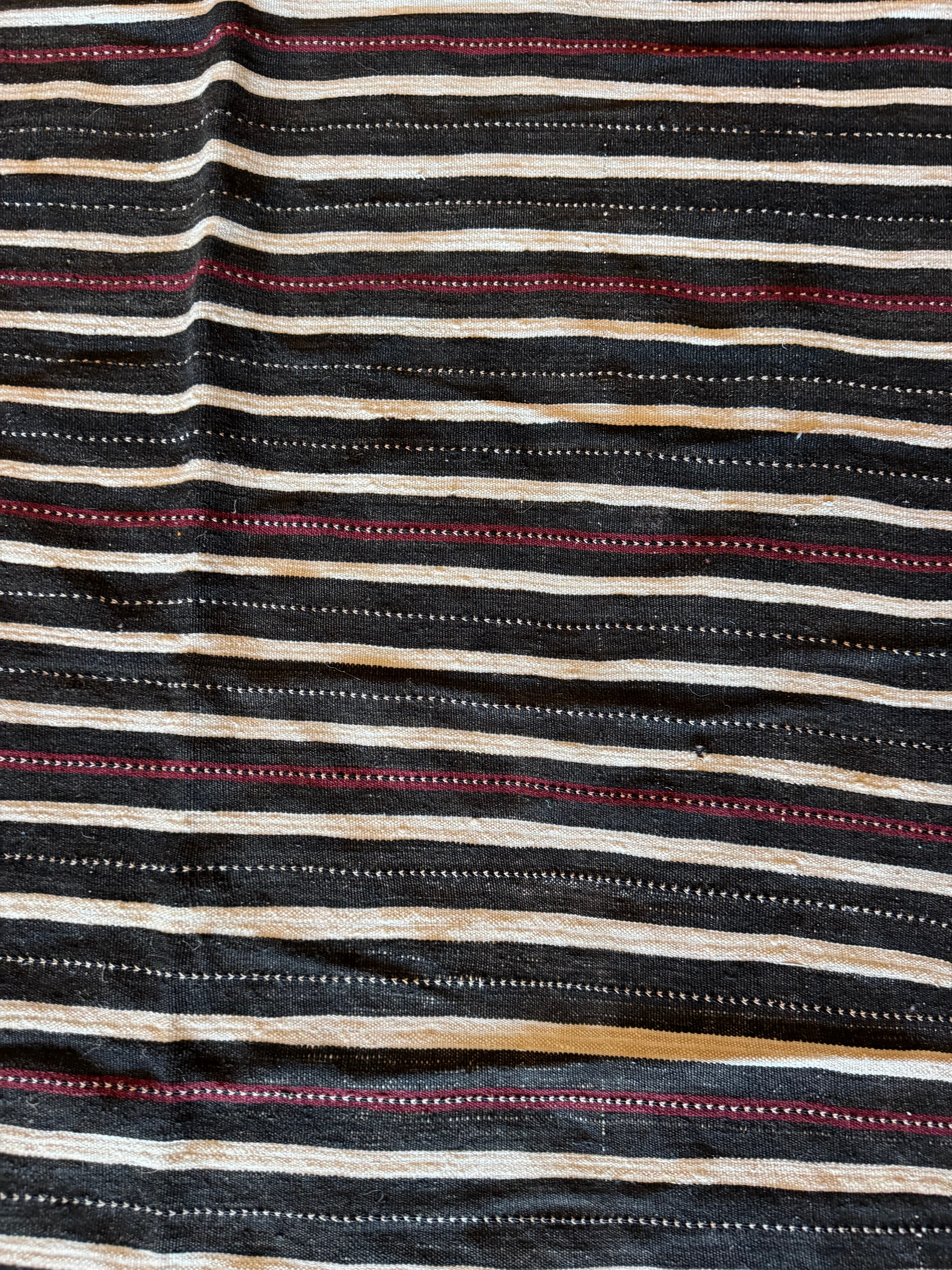 1940's Red/ Black & White Handera Blanket/ Rug