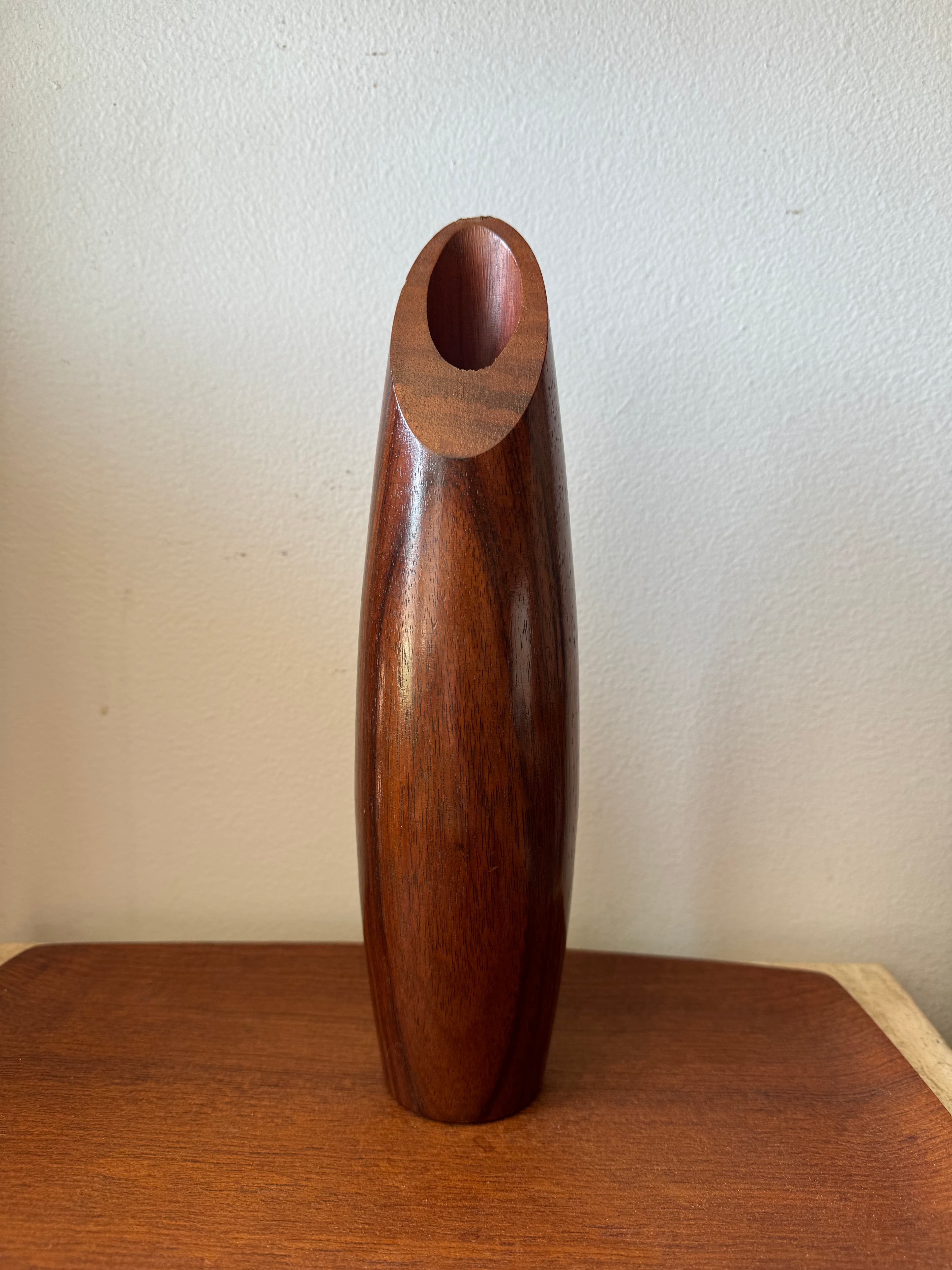 Vintage Wooden Modernist Vase