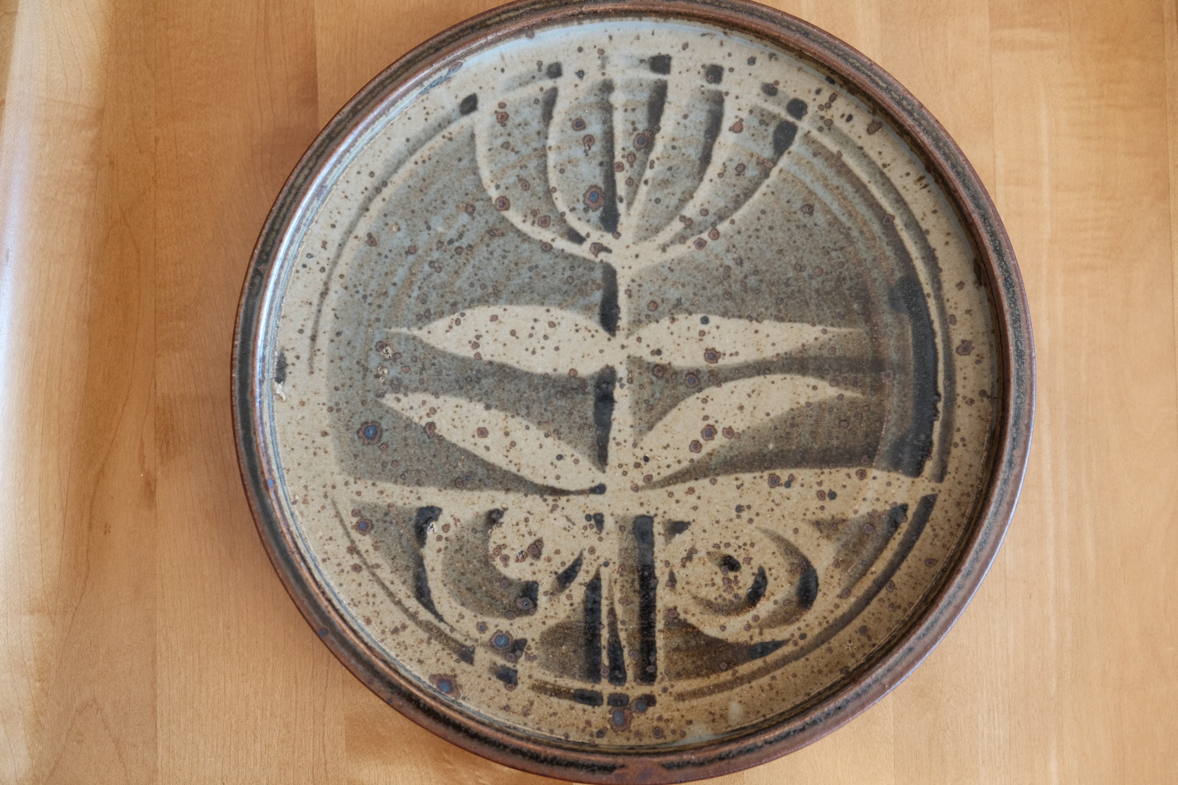 Vintage Ceramic Flower Plate