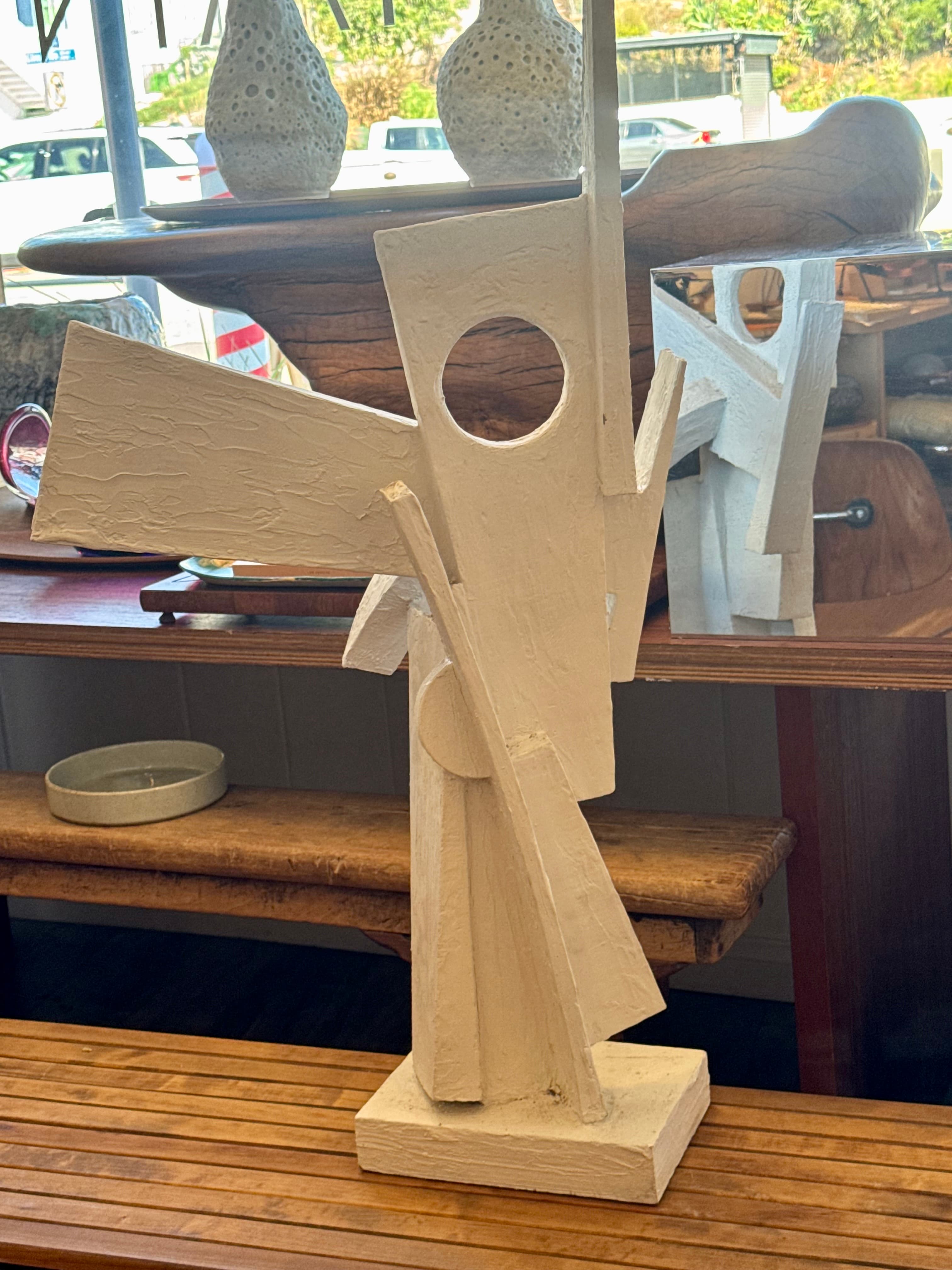 1960's Japanese Wooden / Plaster Sculpture