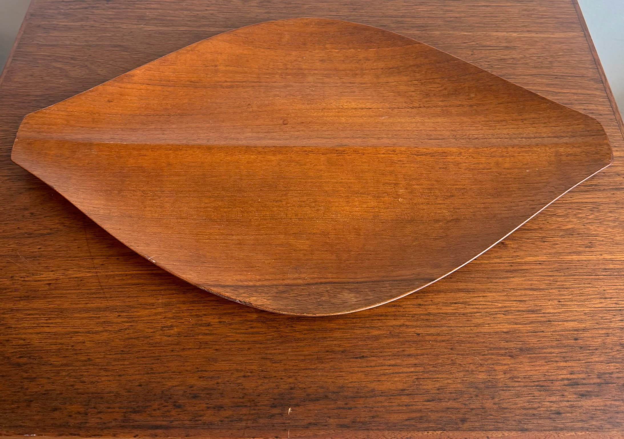 MCM Japanese Walnut Leaf Tray