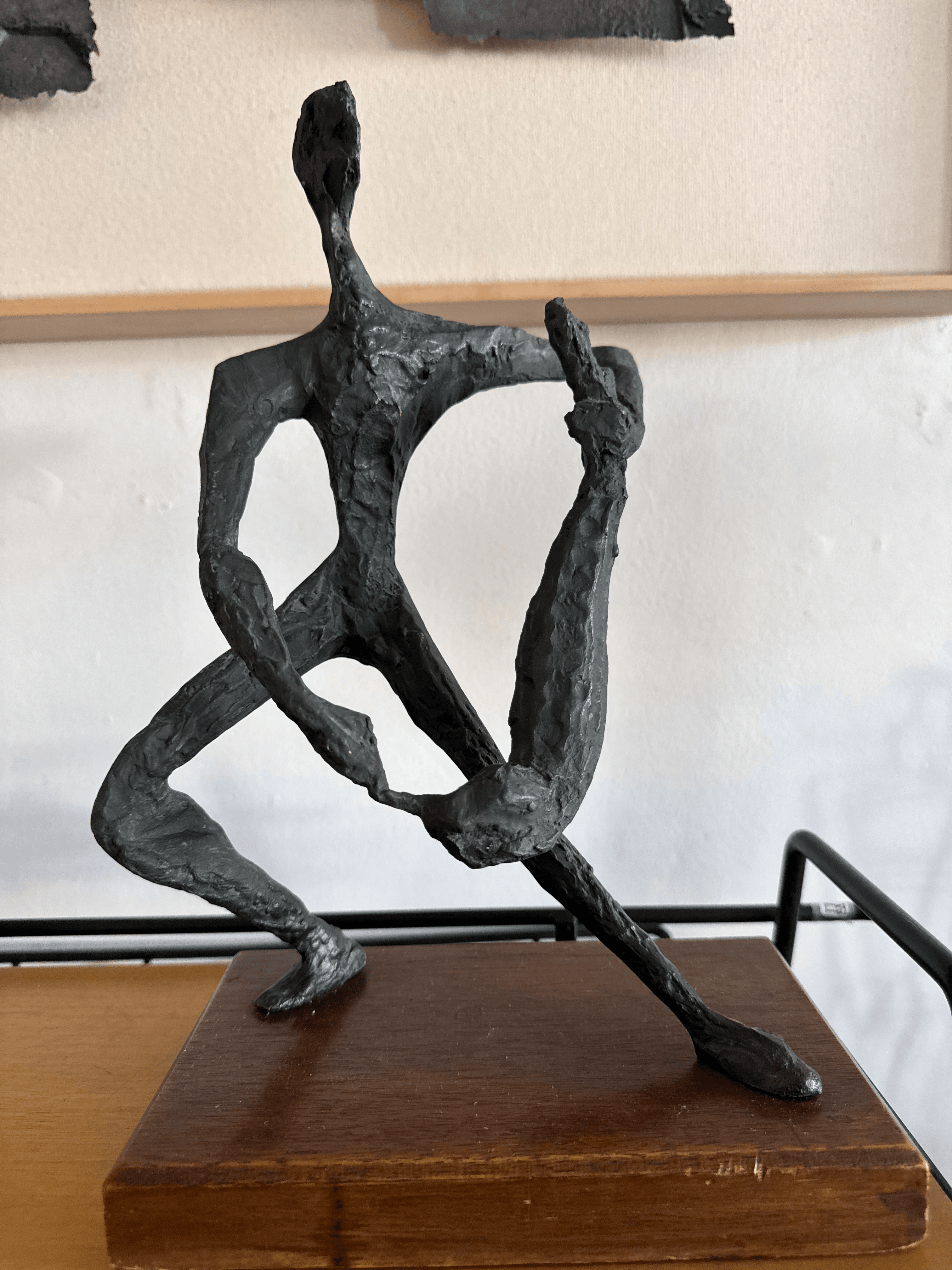 Brutalist 'Fisherman' Bronze Sculpture