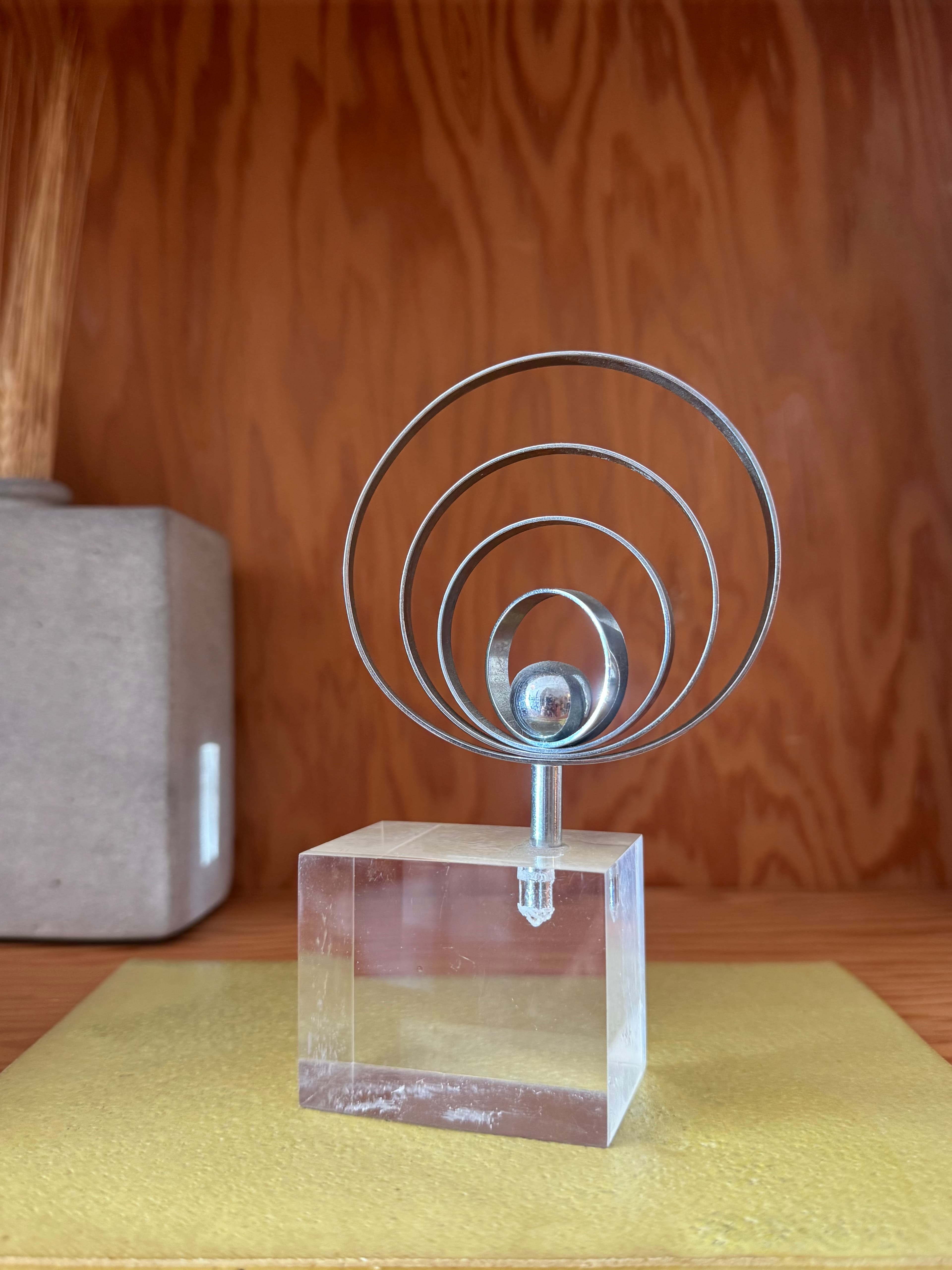 MCM Italian Lucite Spiral Sculpture