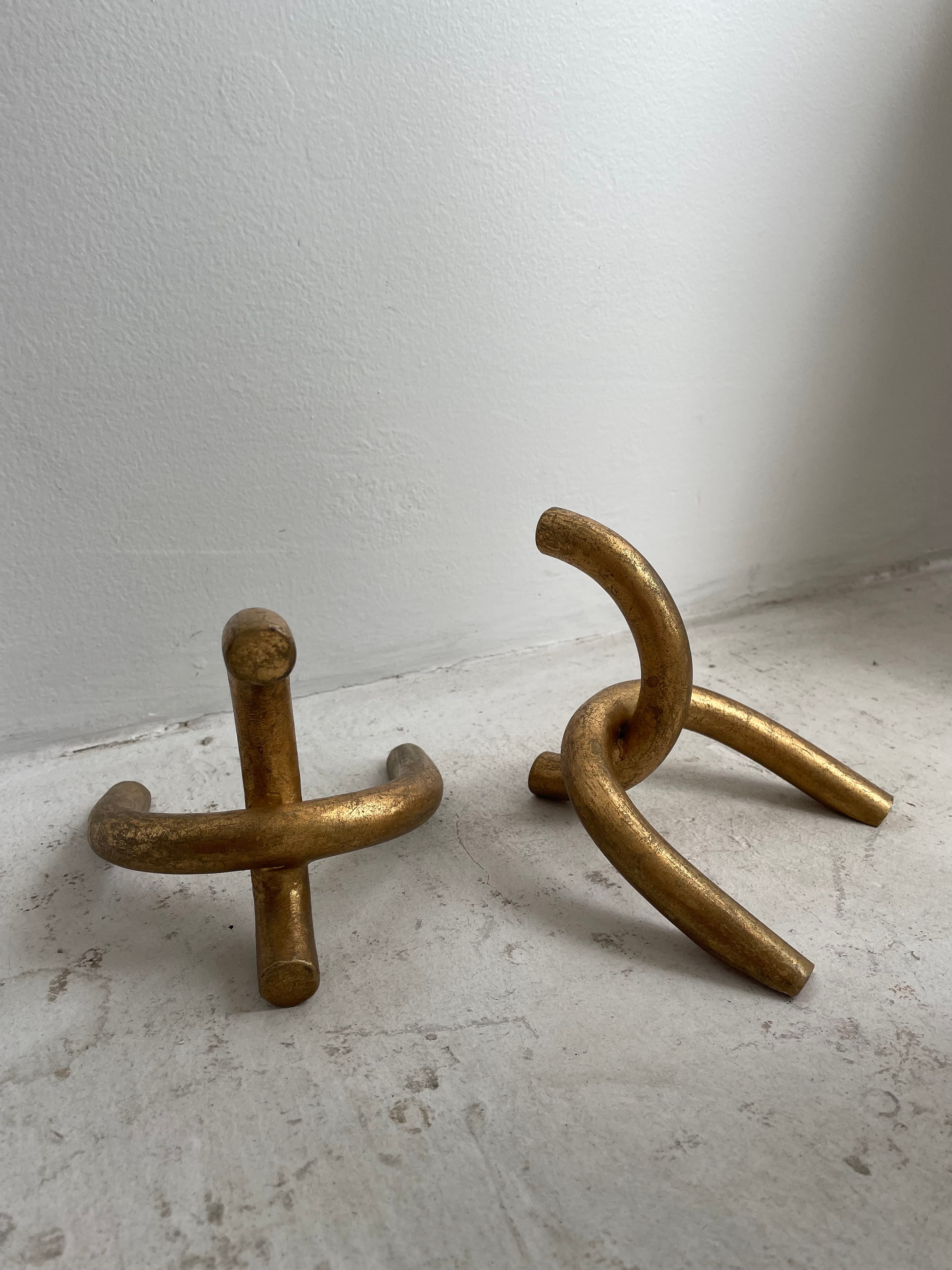 Brutalist Abstract Bronze Sculptures