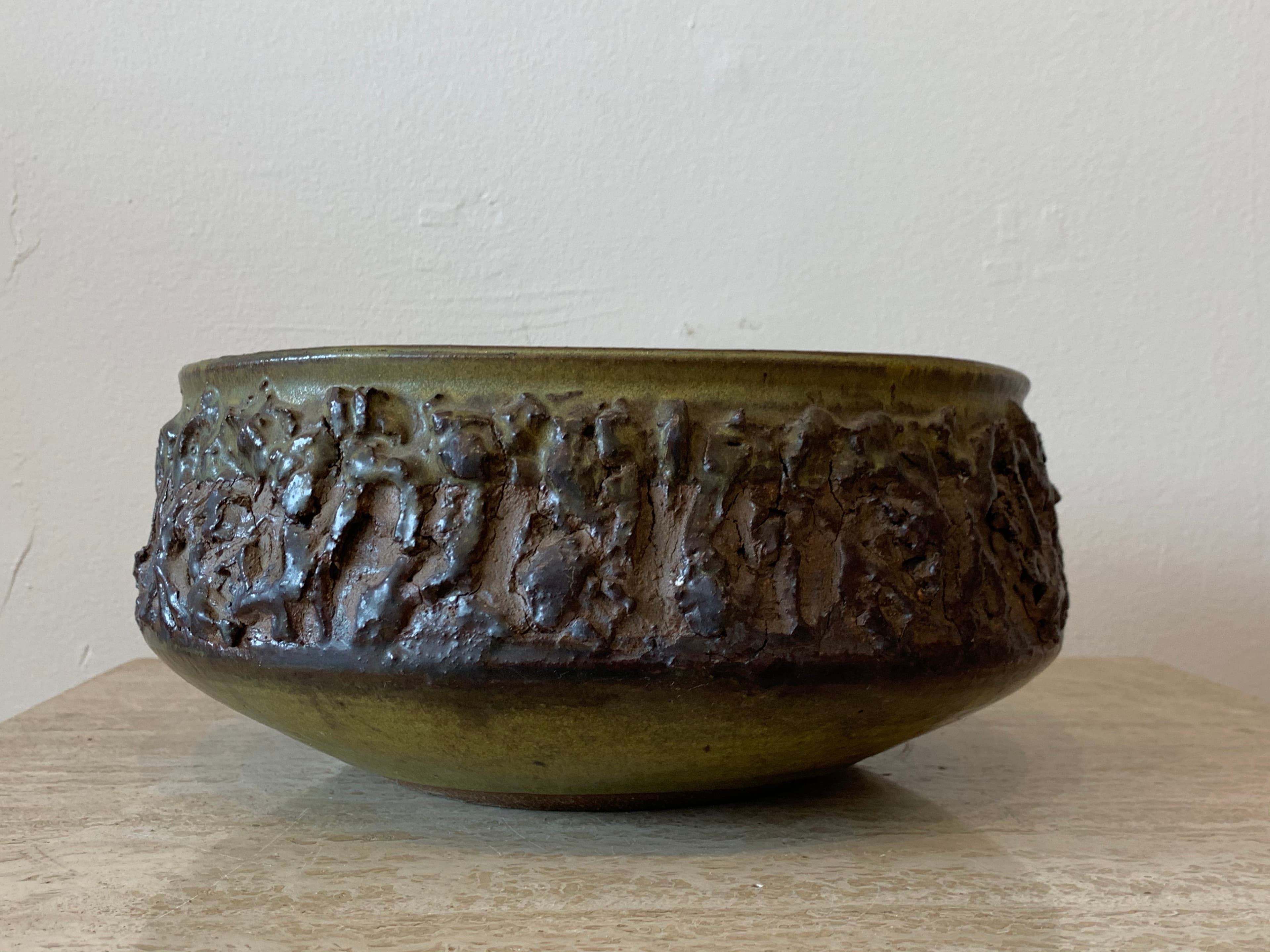 Large Textured Ceramic Bowl/ Planter