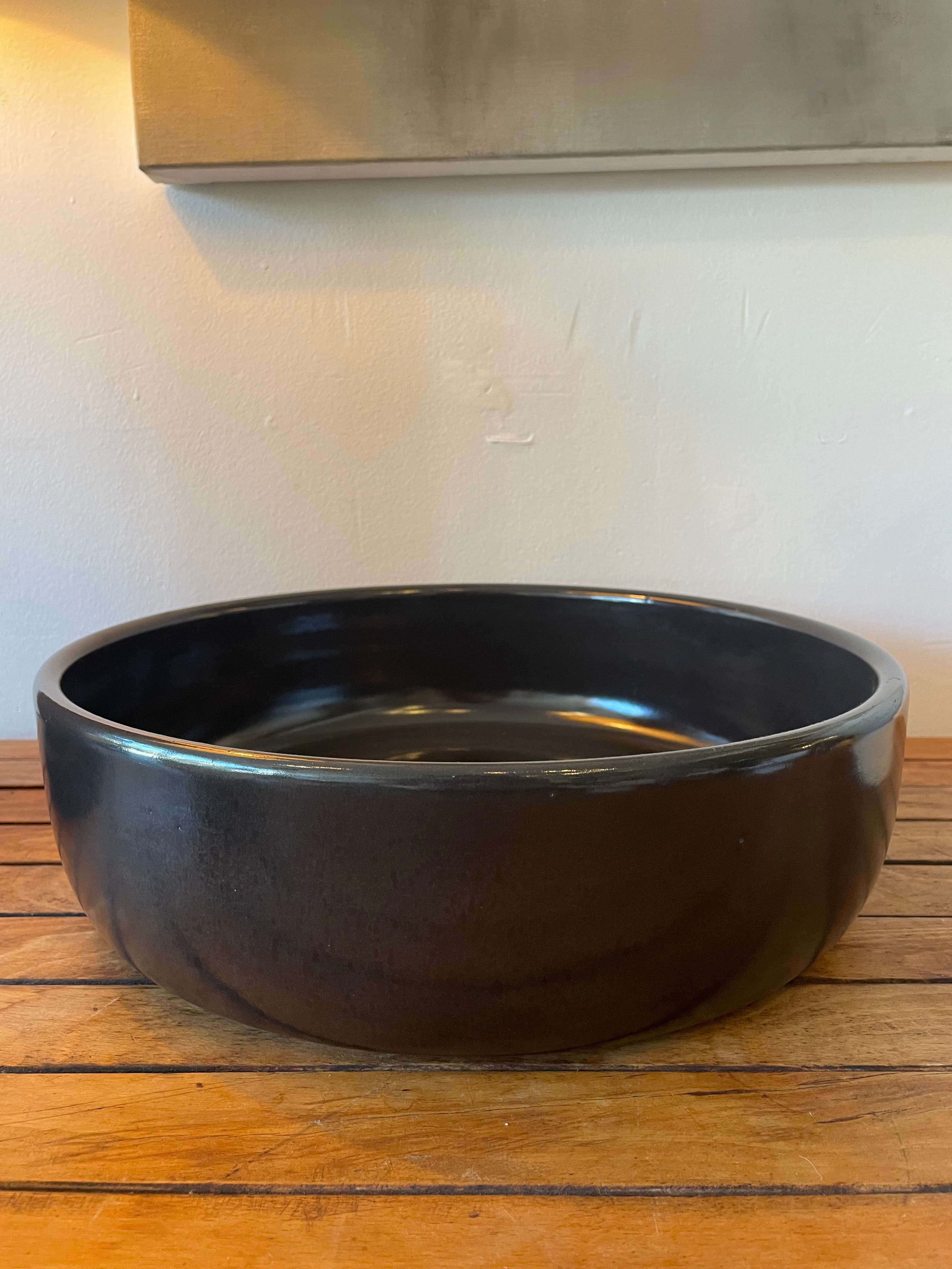 Black Low Planter