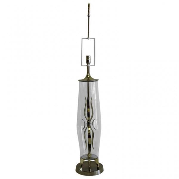 Brass and Glass Lamp attrib. to Laurel (circa 1970s) | Ventura