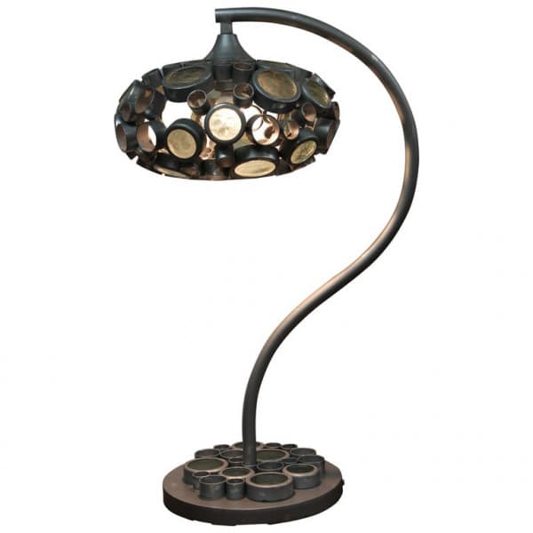Custom Modernist Glass and Steel Lamp | Ventura