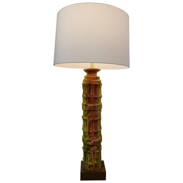 Multicolored Ceramic Lamp (circa 1970s) | Ventura