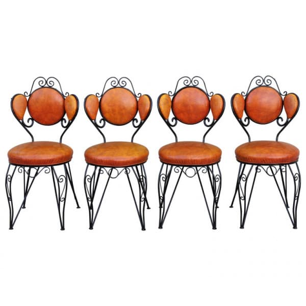 Four Patio Chairs with Paisley Pattern | Ventura