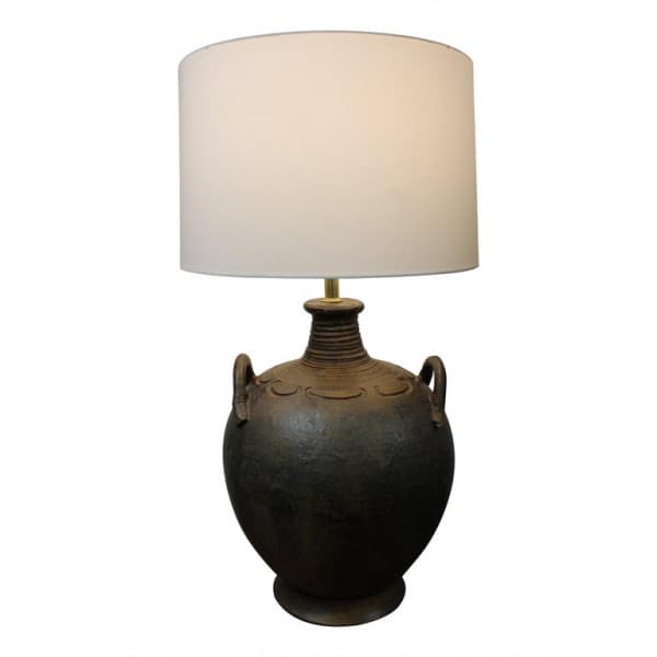 Monumental Two Handled Ceramic Table Lamp | Ventura