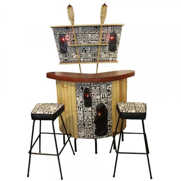 Tiki Bar with Stools and Back Bar | Ventura
