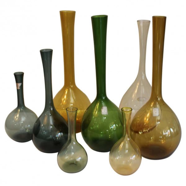 Eight Swedish Glass Vases Designed by Arthur Percy | Ventura