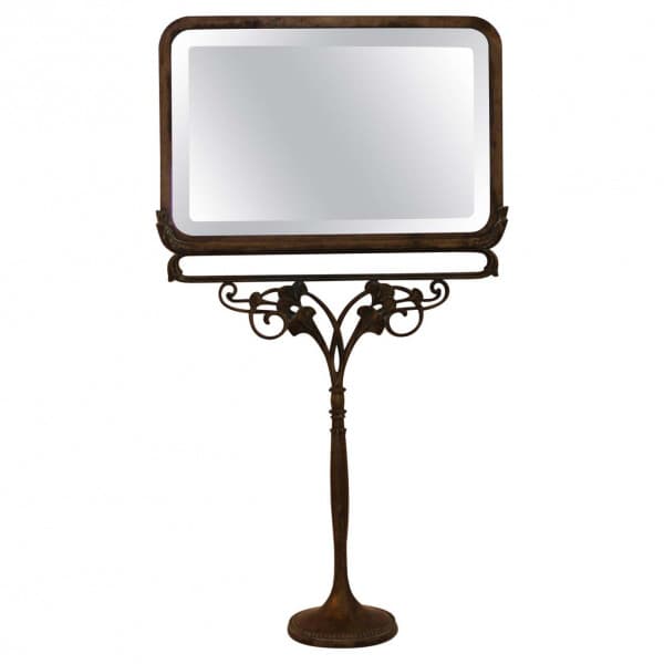 Art Nouveau Bronze Standing Mirror, Villiers & Picart Co. Paris | Ventura