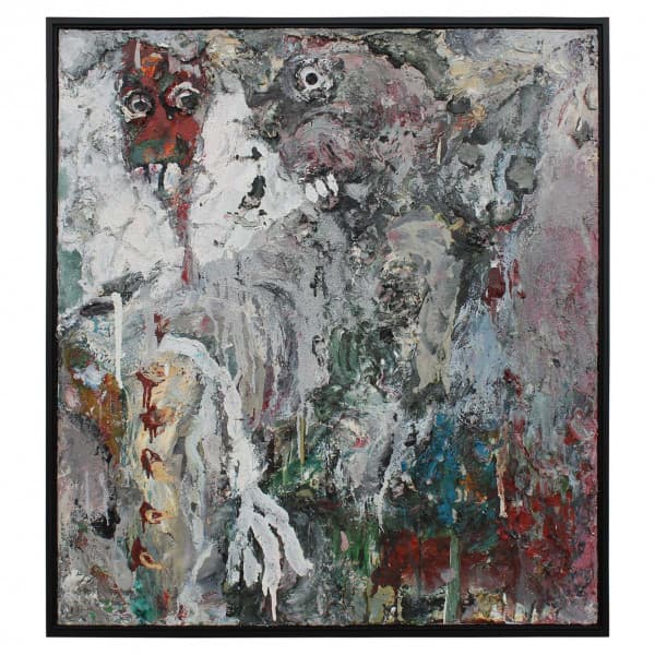 Abstract Outsider Art Oil Painting on Canvas (1) | Ventura