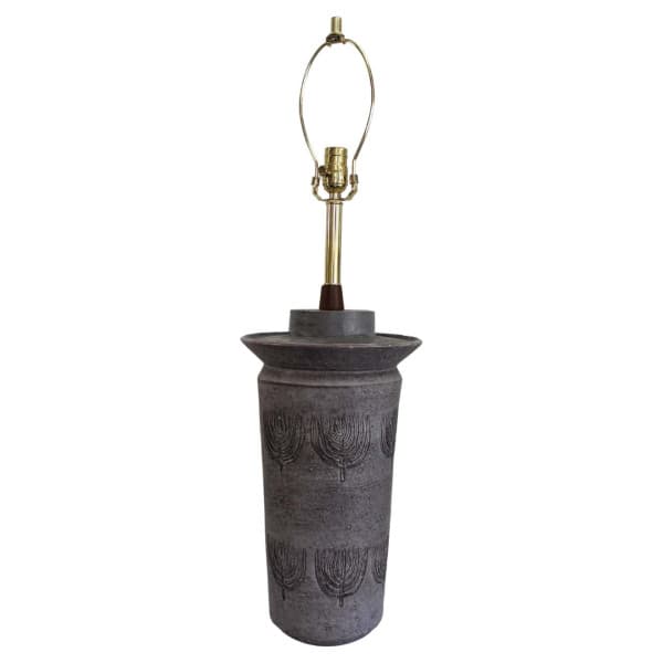 Ceramic Table Lamp with Flower Pattern (circa 1960s) | Ventura