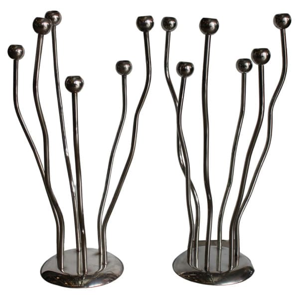 Pair of Silver Plated Candelabras by Mesa, Italy | Ventura