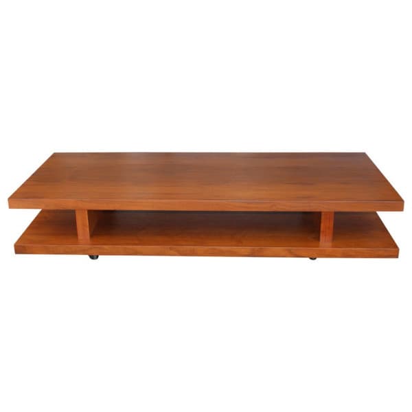 Two Tier Coffee Table on Rollers style of Van Keppel Green | Ventura