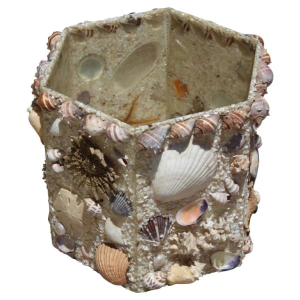Hexagon Nautical Seashell Basket (circa 1960s) | Ventura