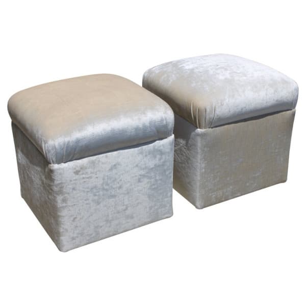 Pair of Ottomans on Rollers | Ventura