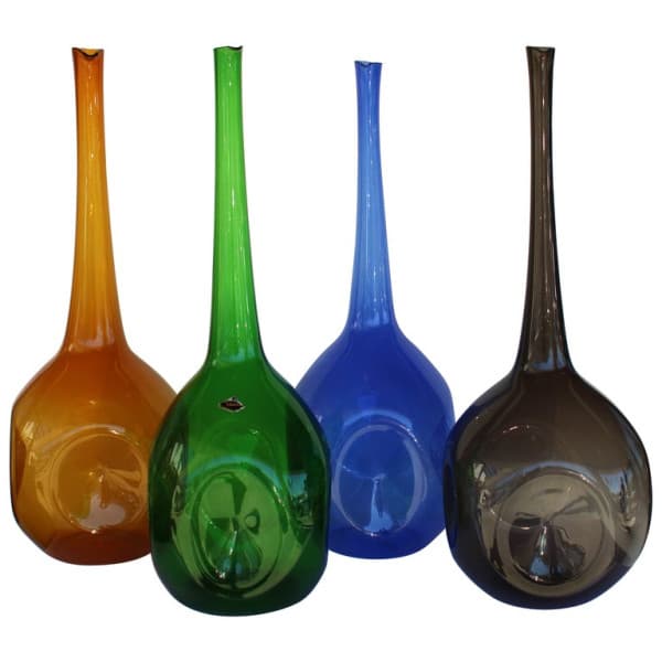 Four Large Hand Blown Glass Vessels by the Zeller Glass Company | Ventura