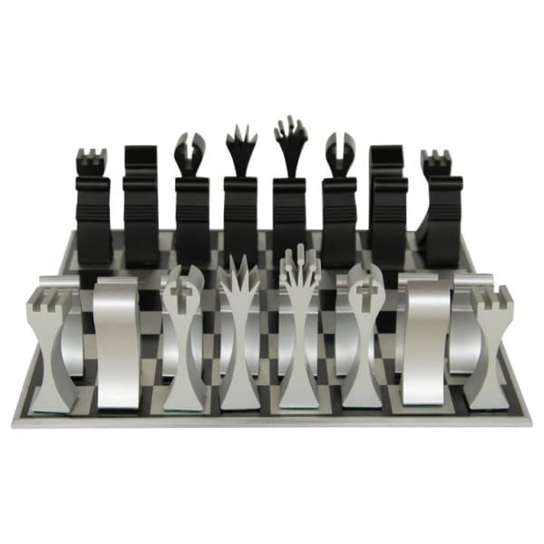 Modernist Columbia Aluminum Chess Set by Scott Wolfe | Ventura