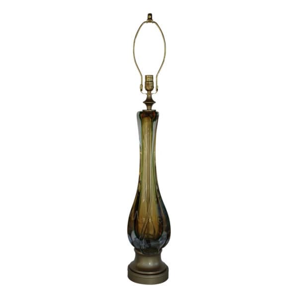 Murano Table Lamp with Orange, Yellow and Green Glass (circa 1960s) | Ventura